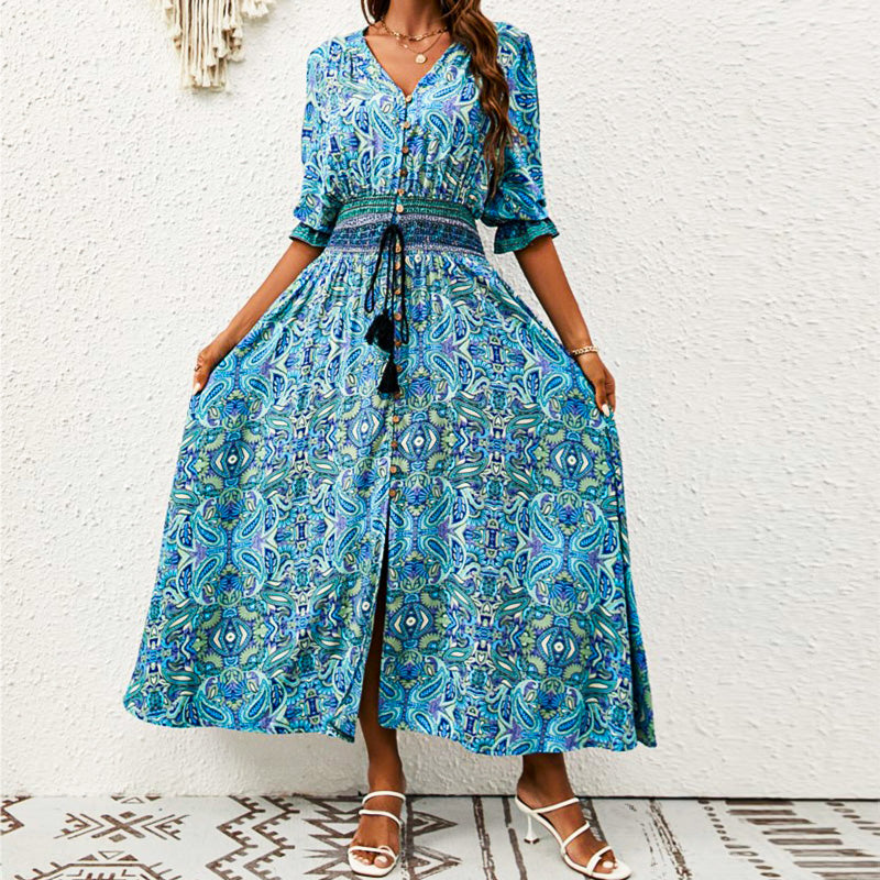 Josiane | Maxi Kleid Breeze in Stentøj
