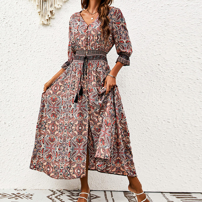Josiane | Maxi Kleid Breeze in Stentøj