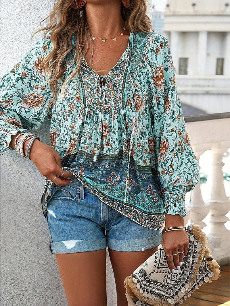 Arya | Boho Blossom Jungenbluse