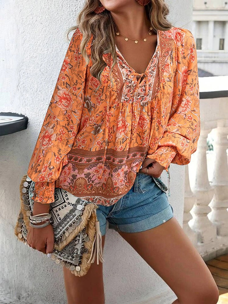 Arya | Boho Blossom Jungenbluse