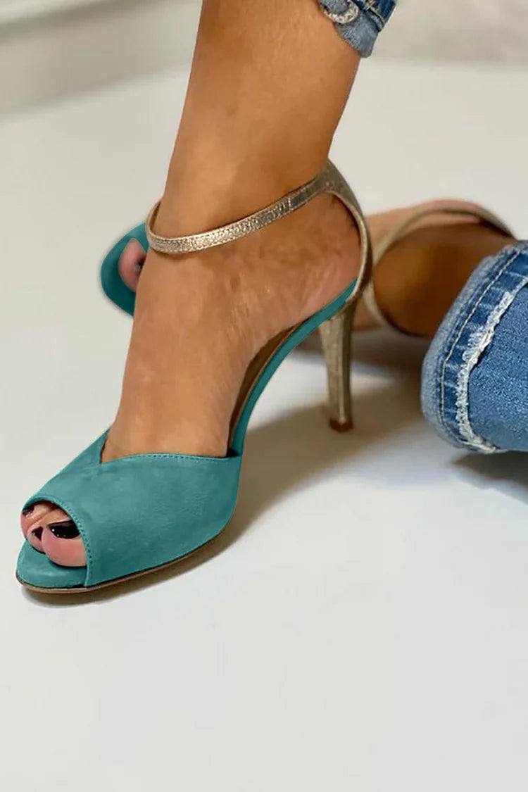 Liv | High Heels mit offenen Zehen und Riemenverschluss