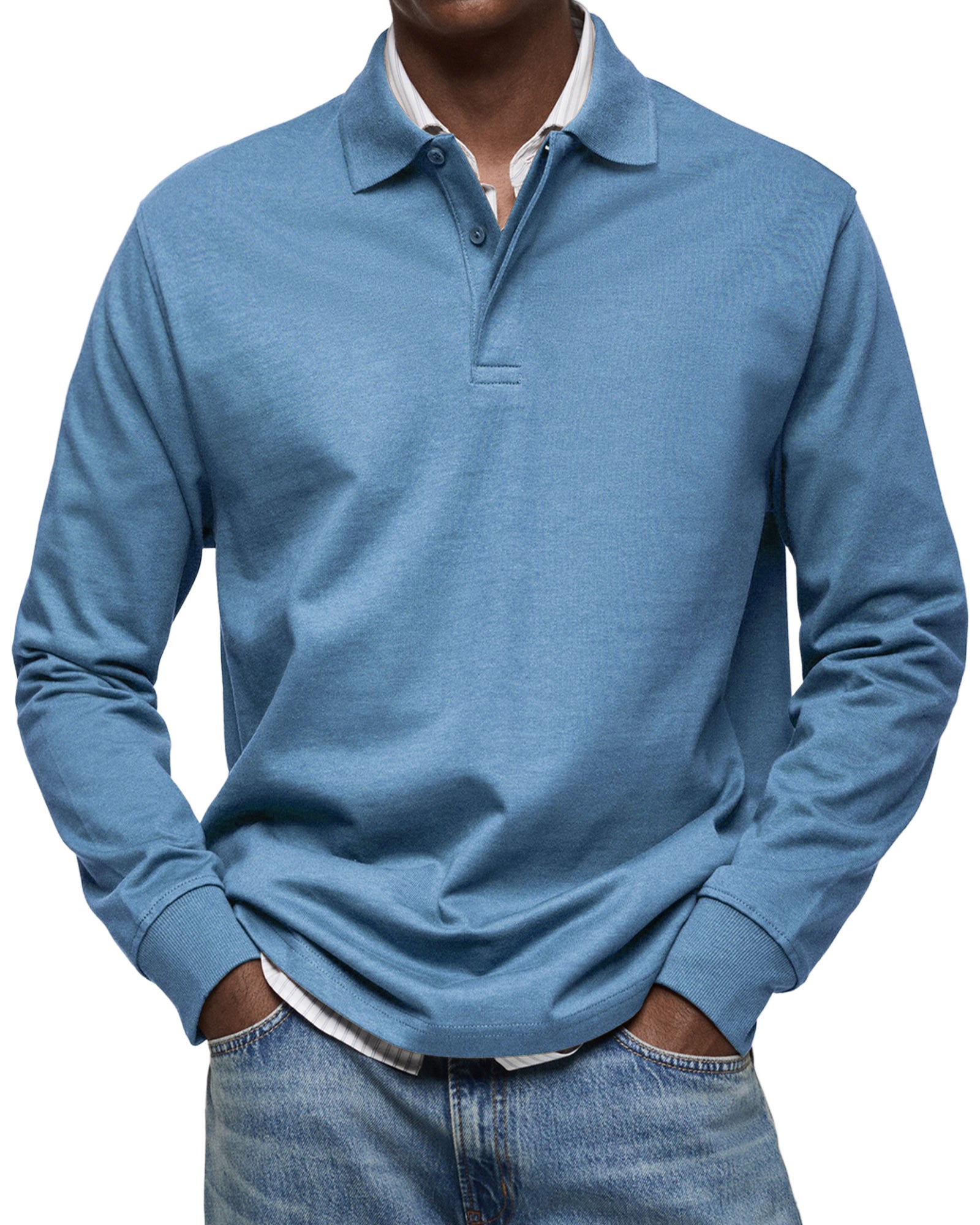 Karven – Elegantes Polohemd mit langen Ärmeln
