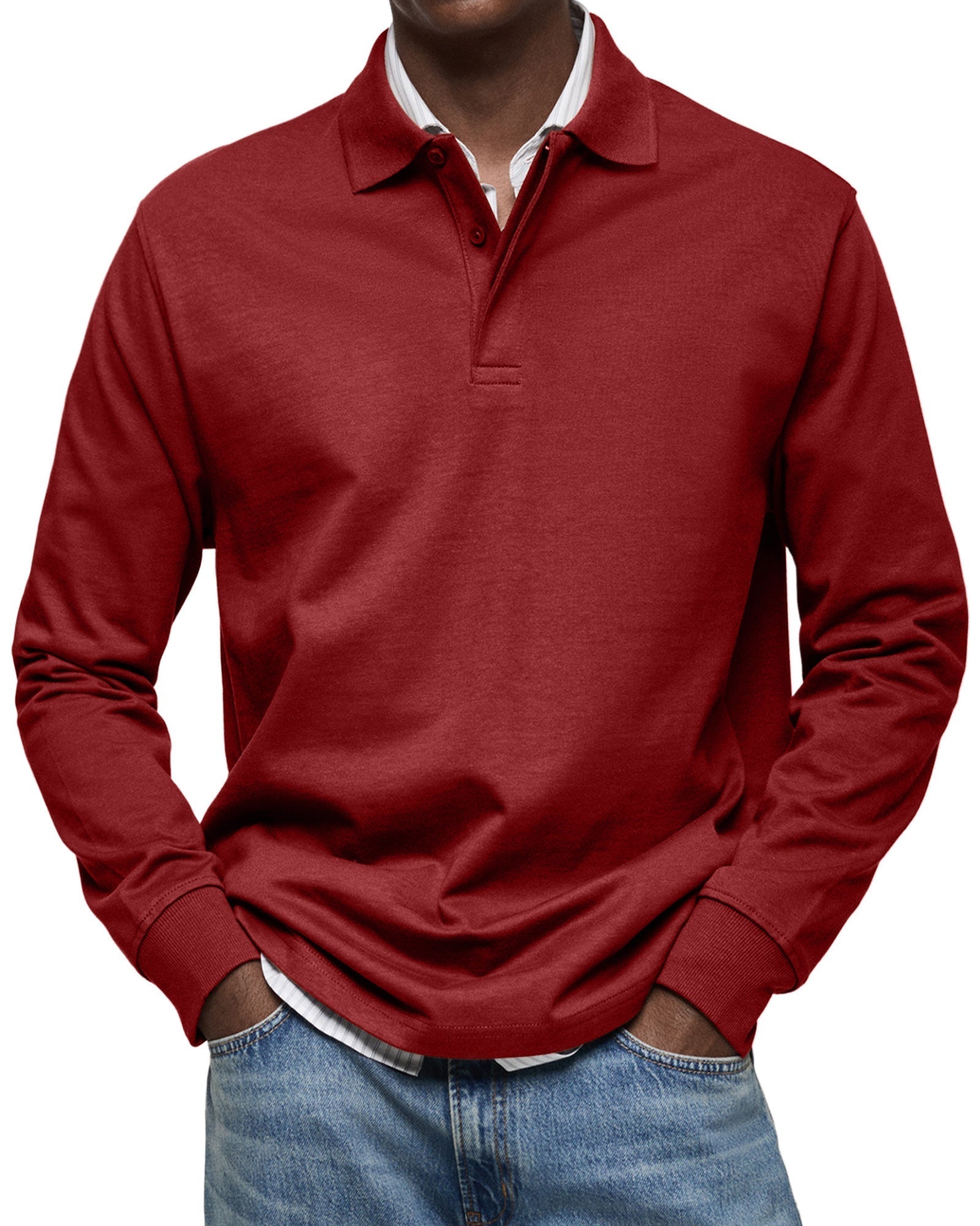 Karven – Elegantes Polohemd mit langen Ärmeln