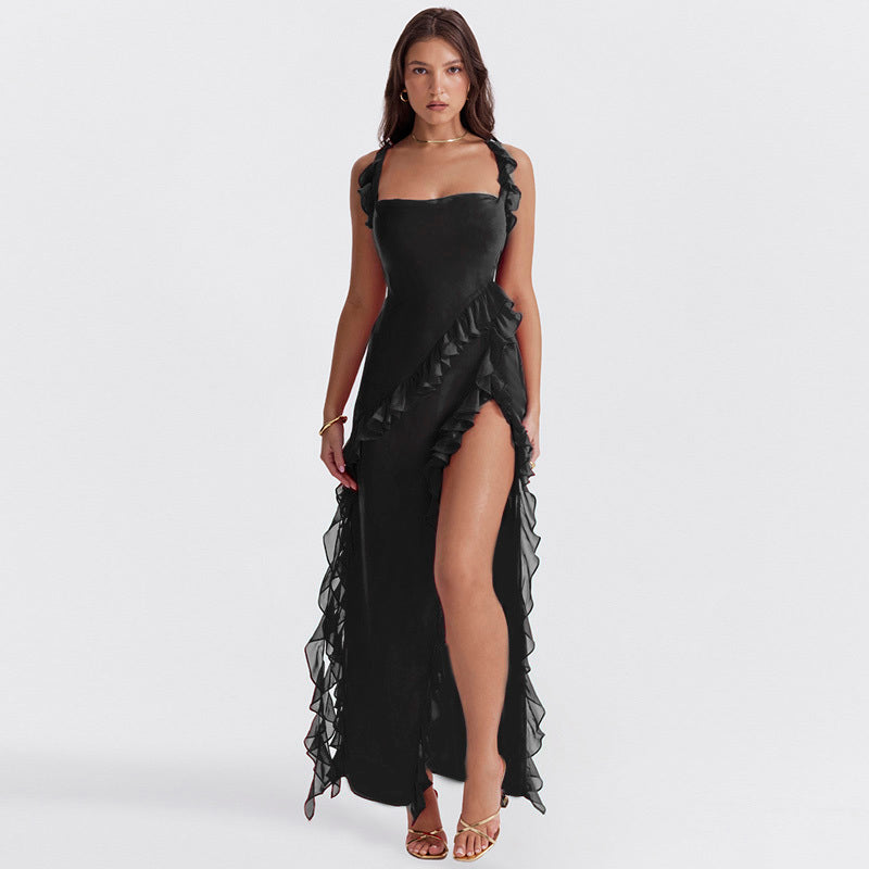 Meissa | Kleid mit asymmetrischen Rüschen