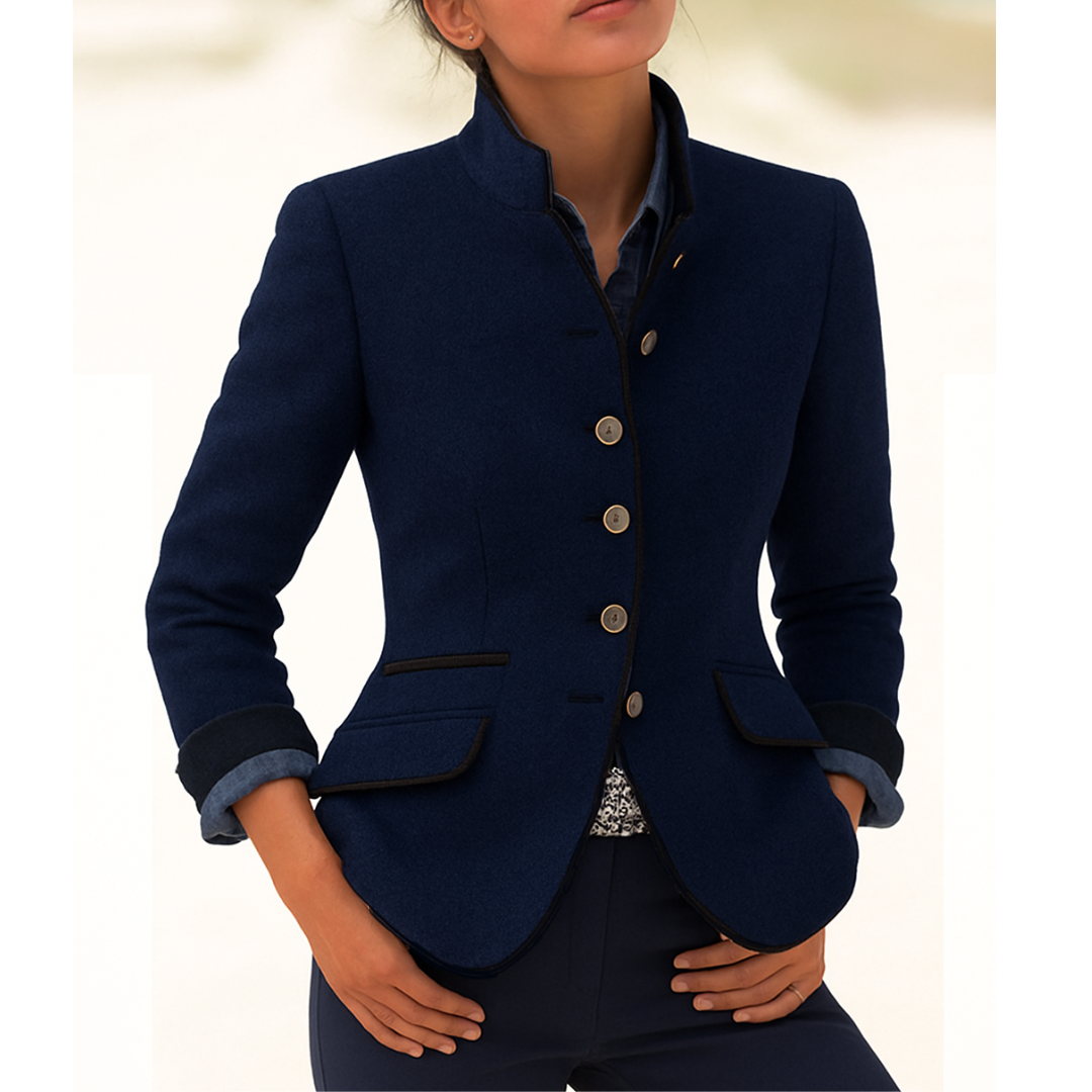 Valeria | Eleganter Blazer mit hohem Kragen