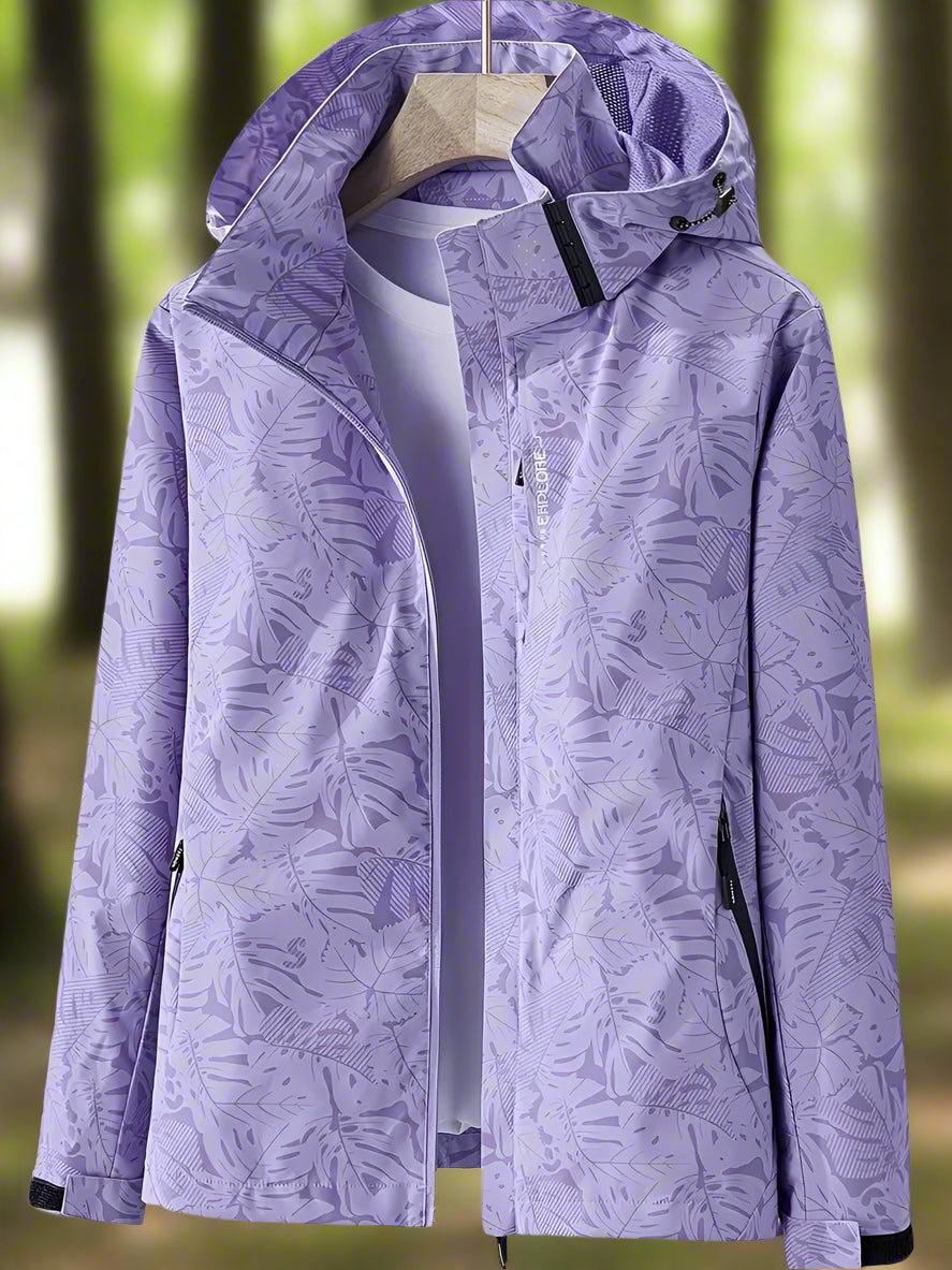 Jenny™ | Windjacke mit Blattdruck