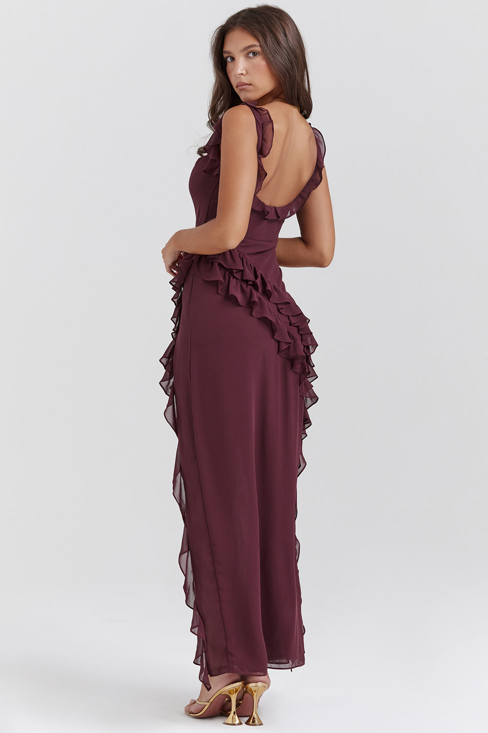 Meissa | Kleid mit asymmetrischen Rüschen