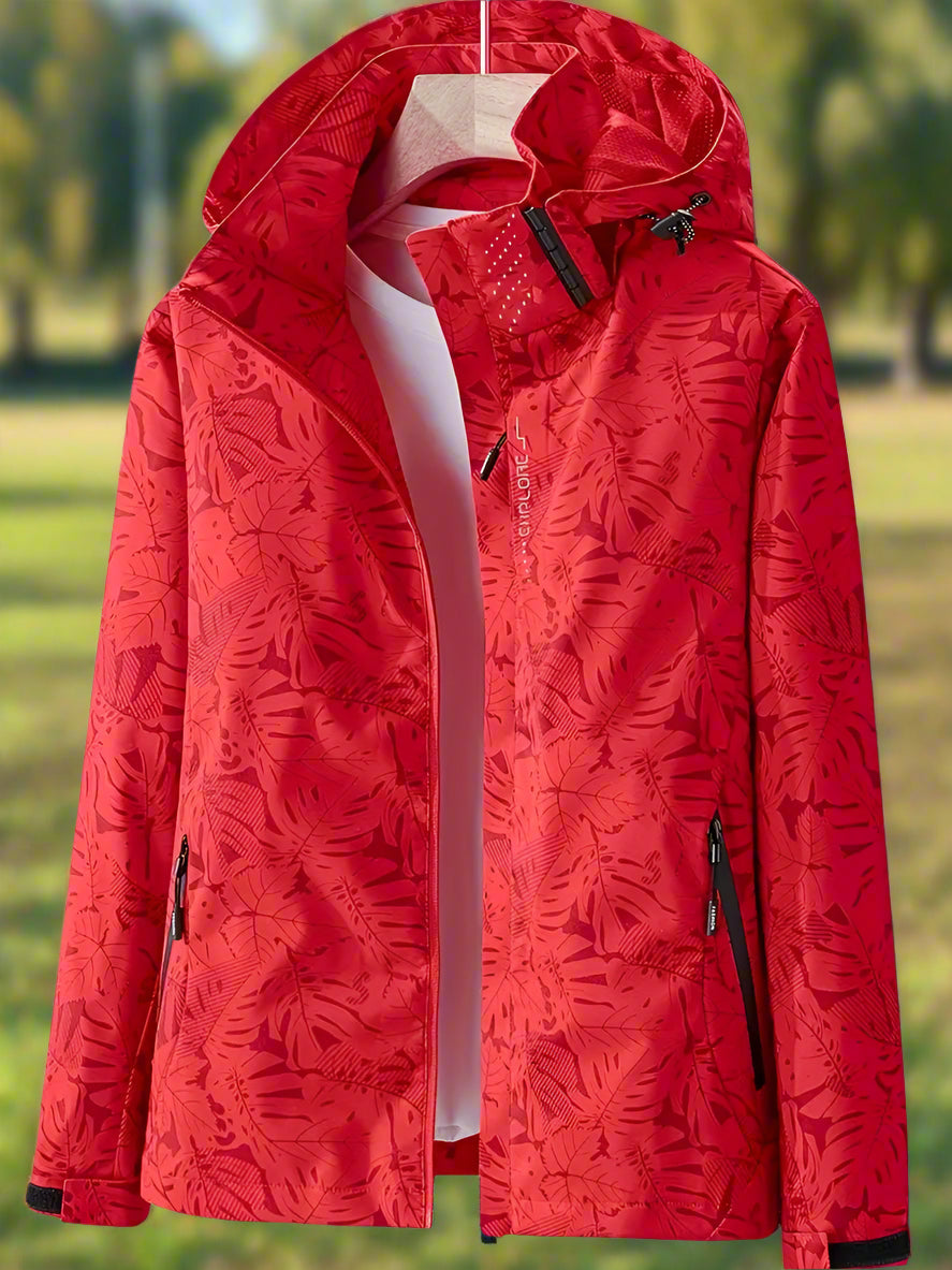 Jenny™ | Windjacke mit Blattdruck