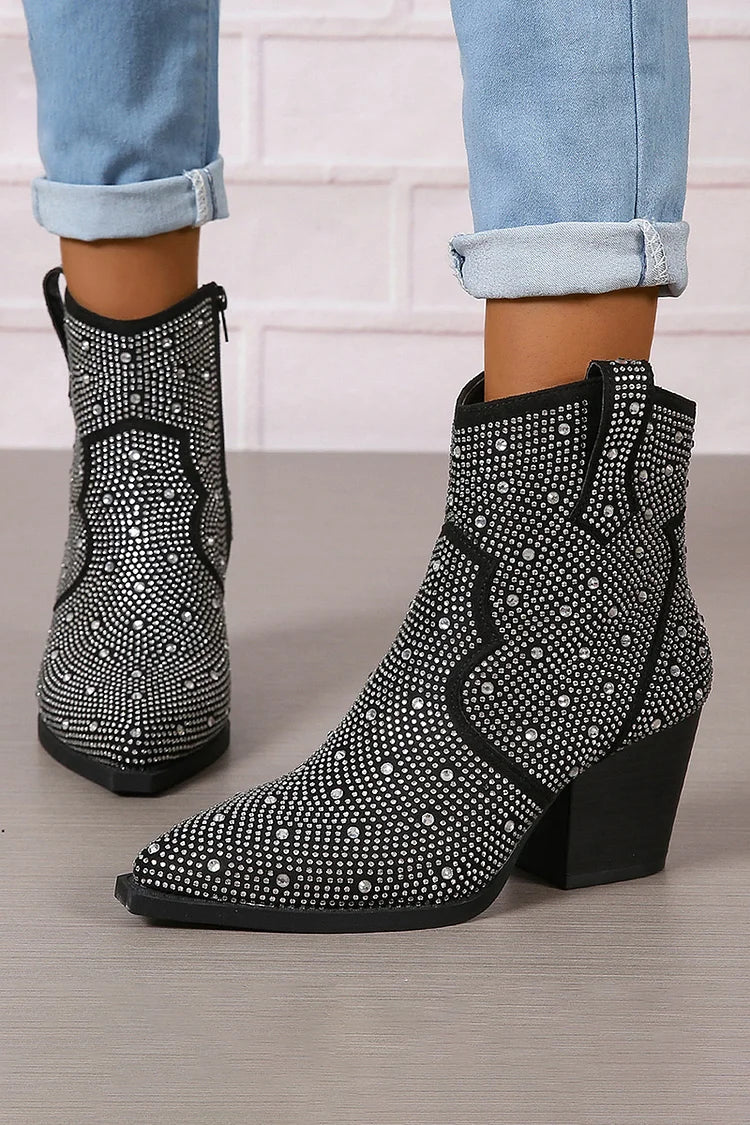 Melas | Elegante Stiefeletten mit Patchwork und Reißverschluss