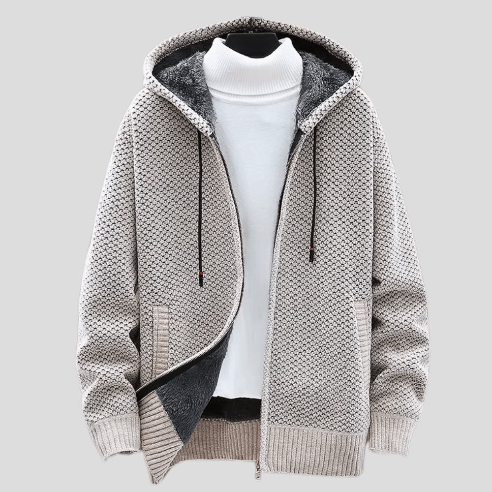 Jostein – Moderne Strick-Hoodie-Jacke