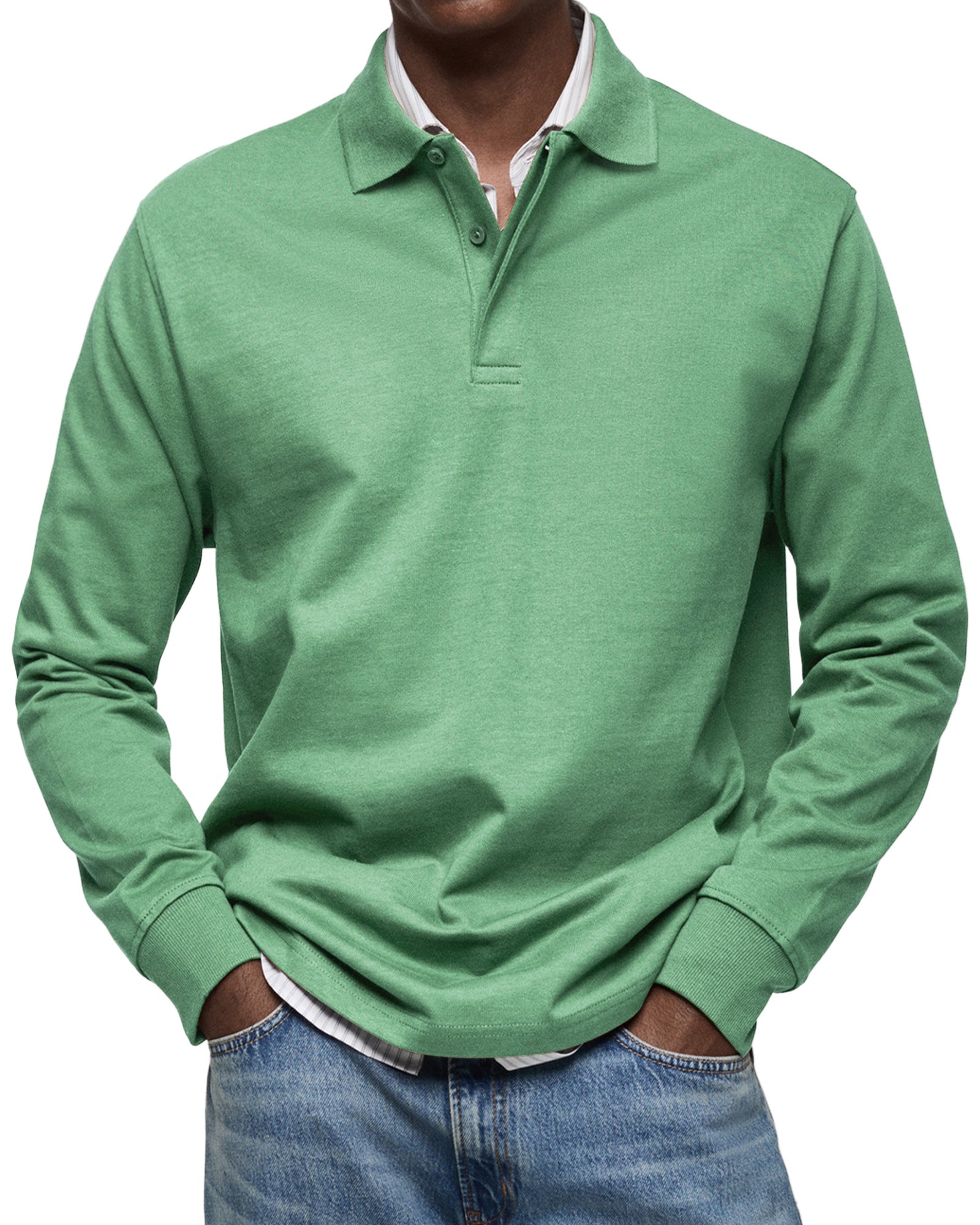 Karven – Elegantes Polohemd mit langen Ärmeln