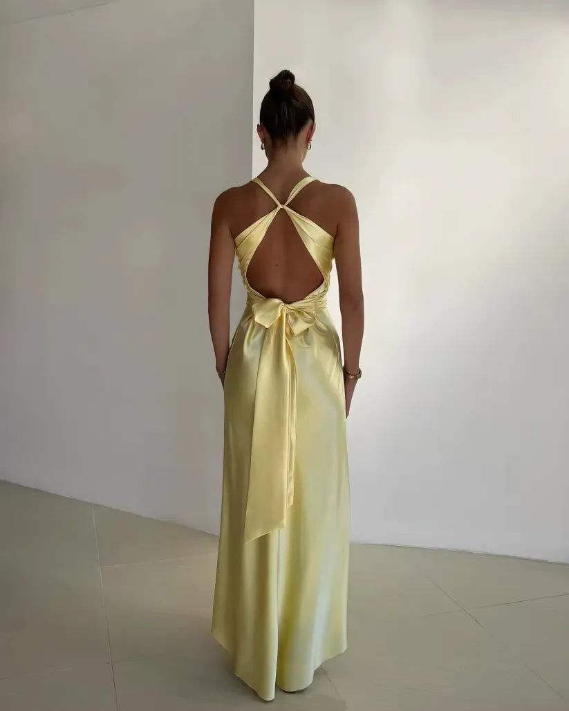 Ismay | Glänzendes Satinabendkleid