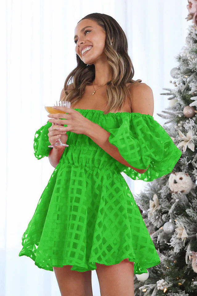 Evie - Mini-Kleid mit Puffärmeln
