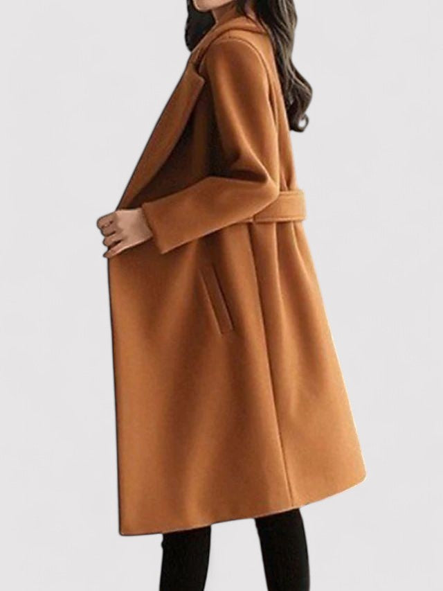 Elise | Winterlicher Wollmantel mit Gürtel