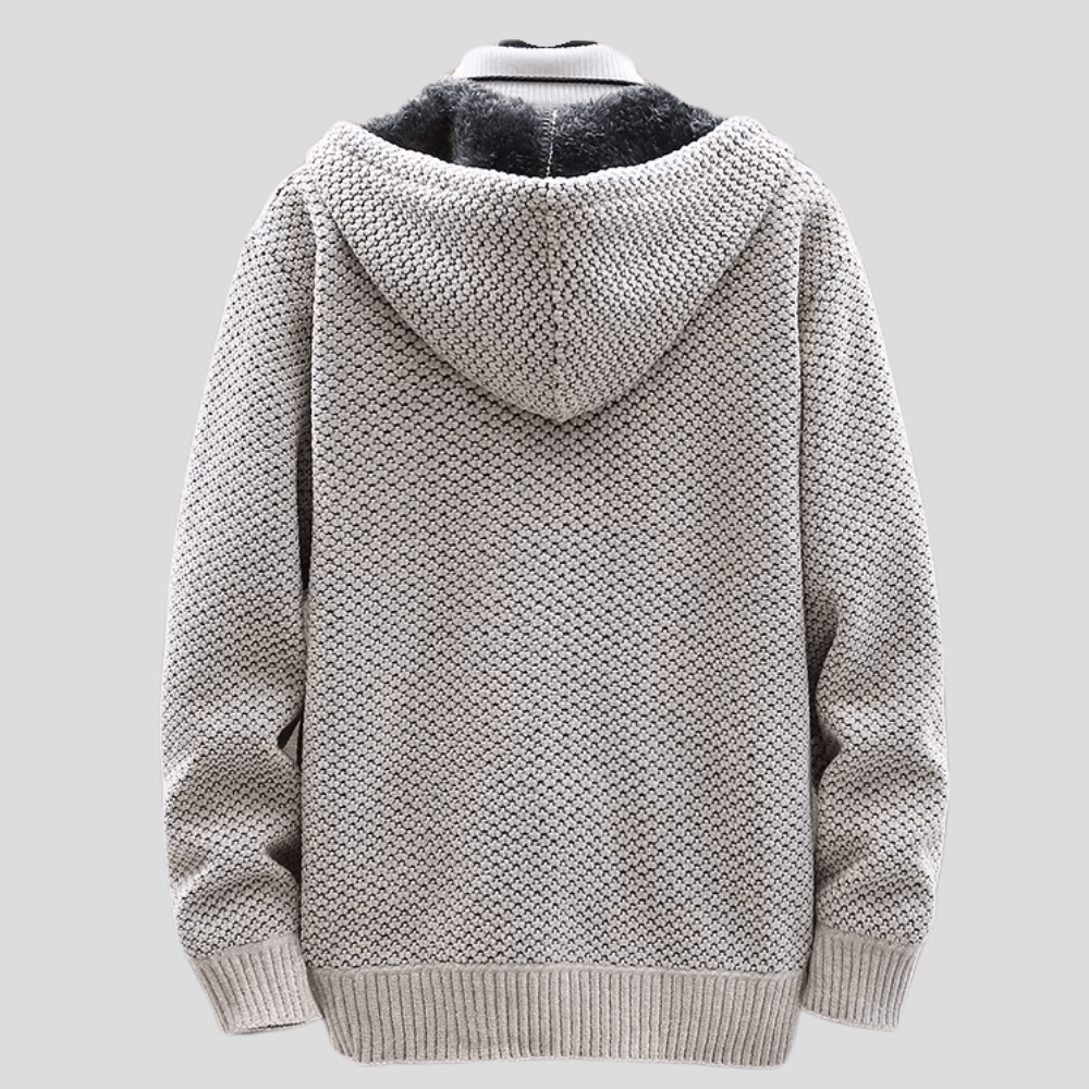 Jostein – Moderne Strick-Hoodie-Jacke