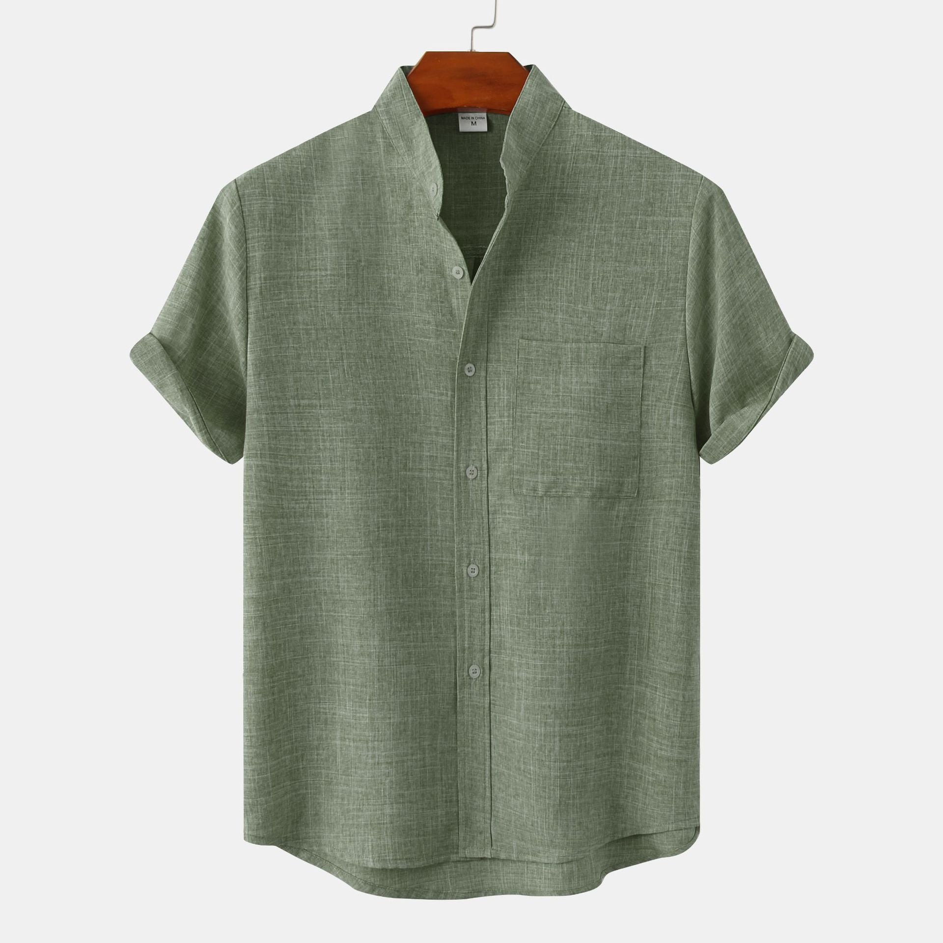 Savrani™ | Glatte Baumwollbluse mit Knöpfen.