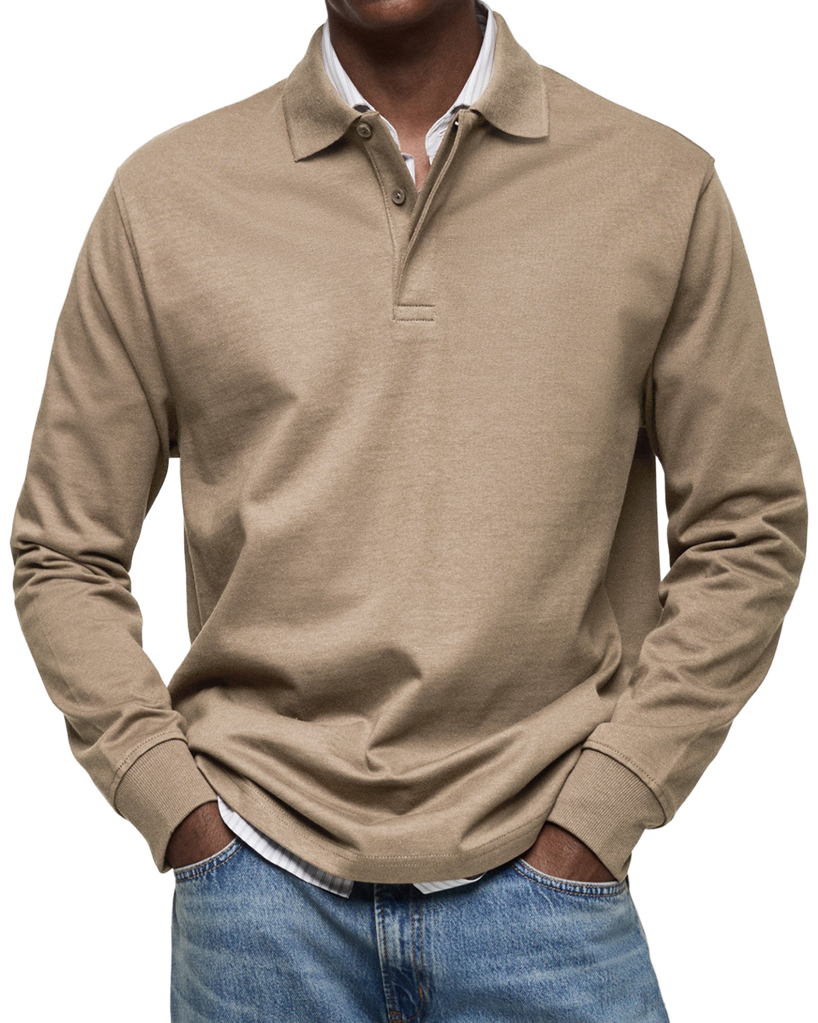 Karven – Elegantes Polohemd mit langen Ärmeln