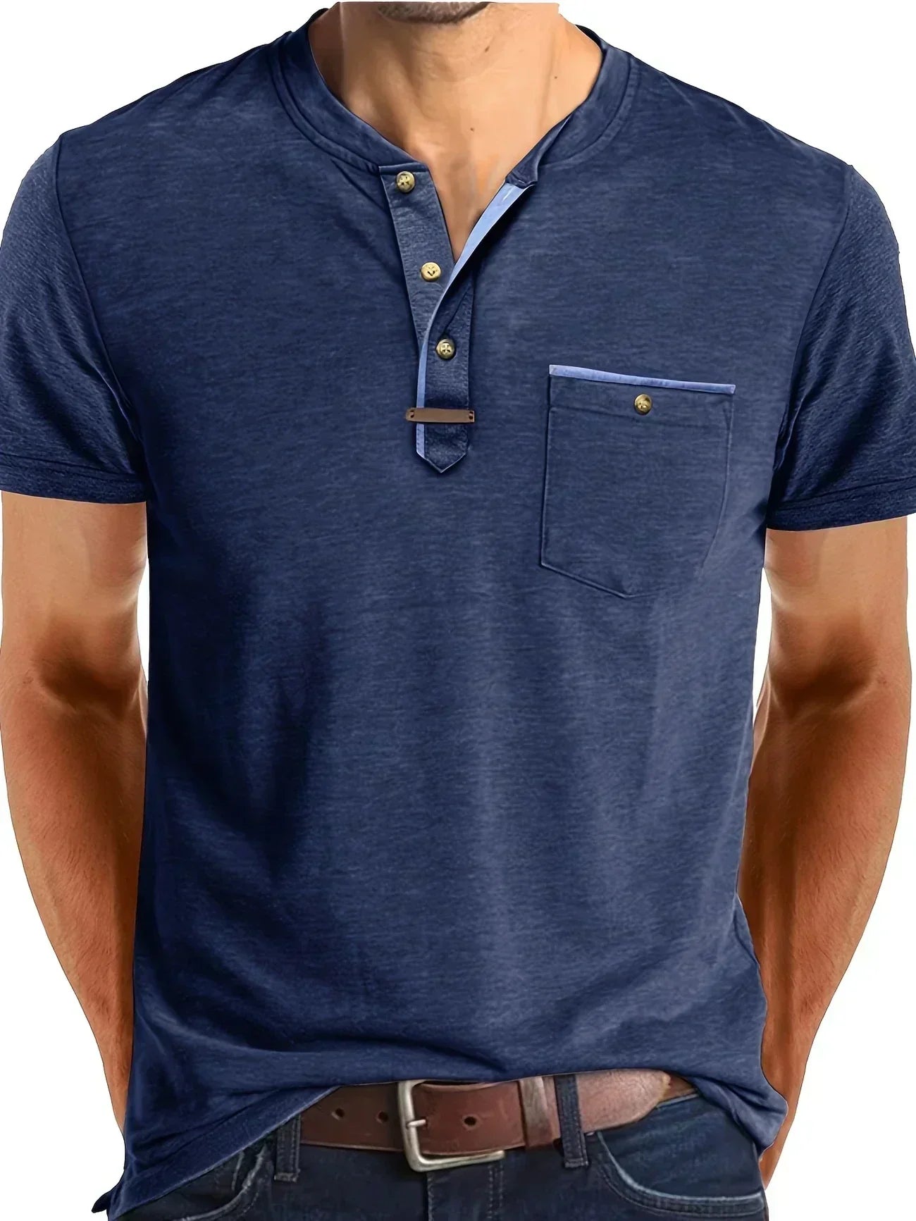 Savrani™ | Elegantes T-Shirt mit Rundhalsausschnitt und Tasche