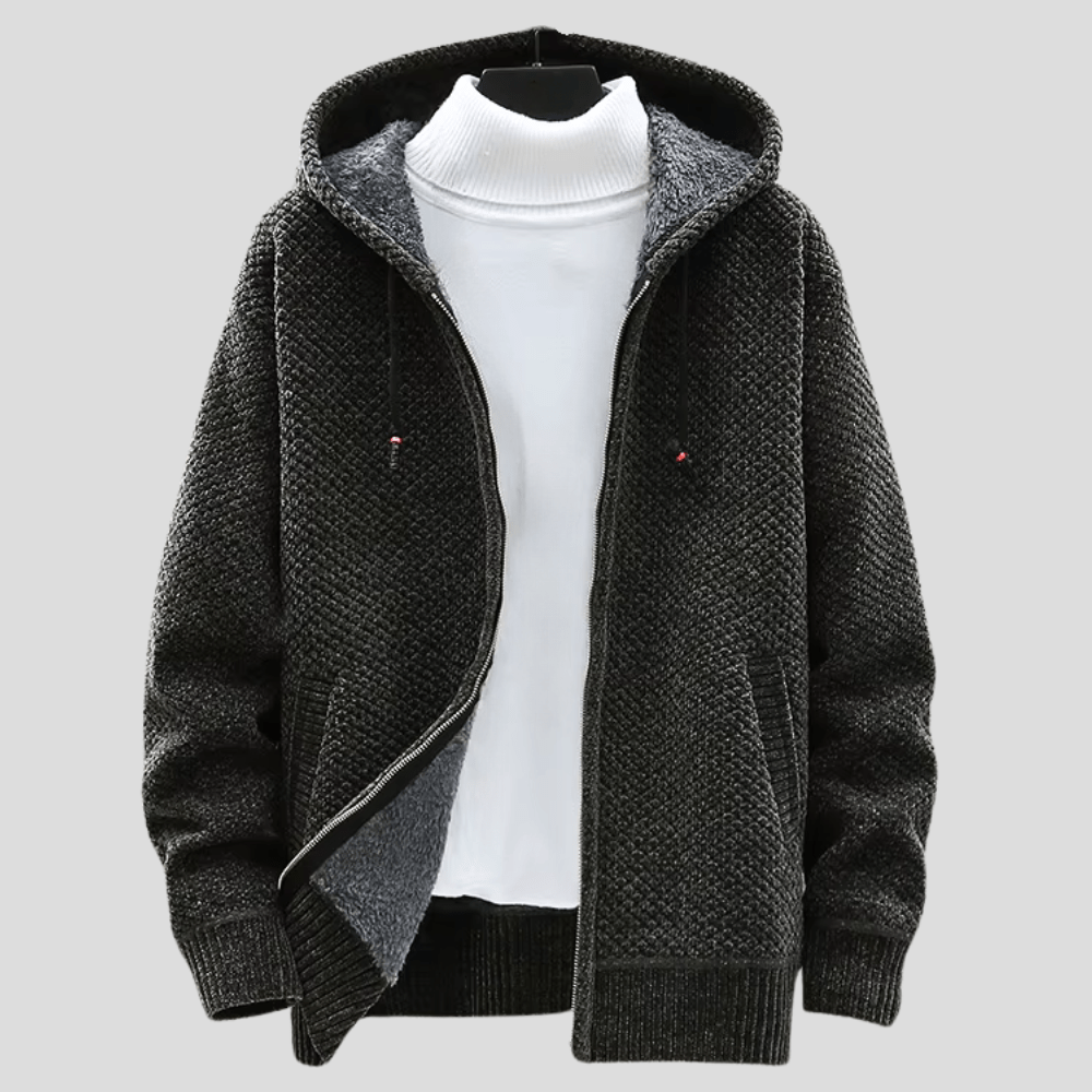 Jostein – Moderne Strick-Hoodie-Jacke