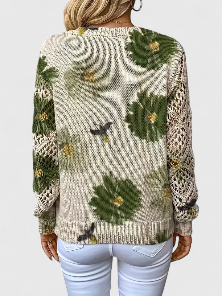 Aurélie | Eleganter Pullover mit floralem Muster