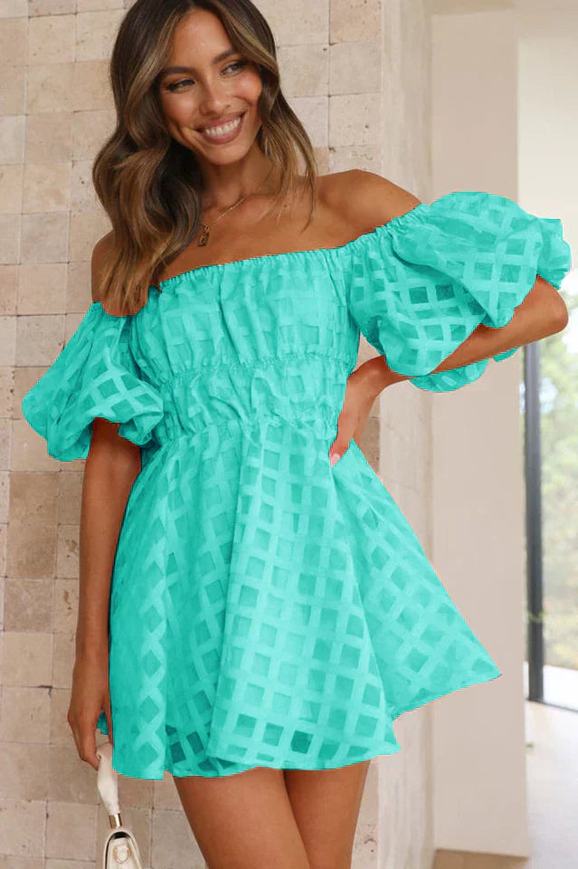 Evie - Mini-Kleid mit Puffärmeln