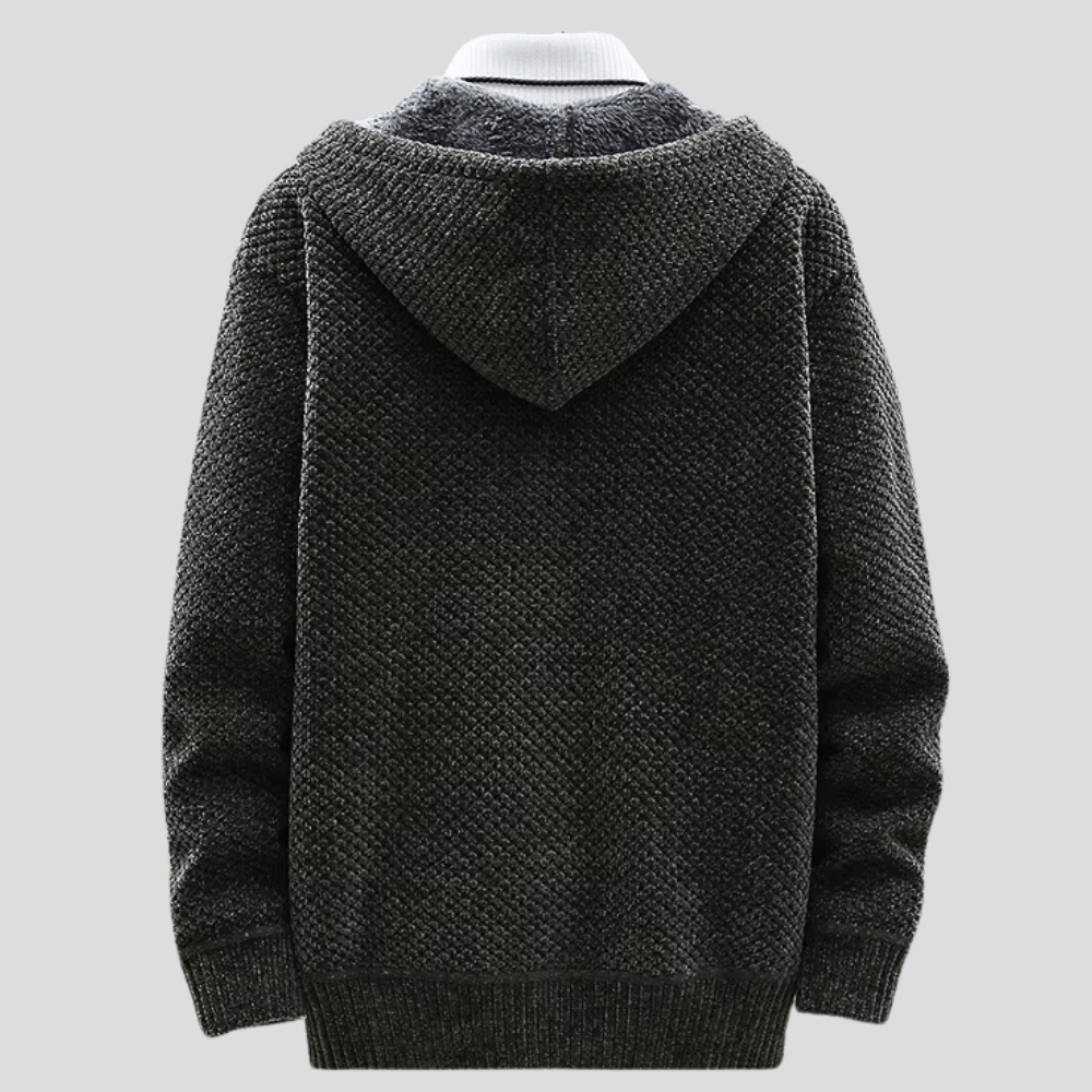 Jostein – Moderne Strick-Hoodie-Jacke