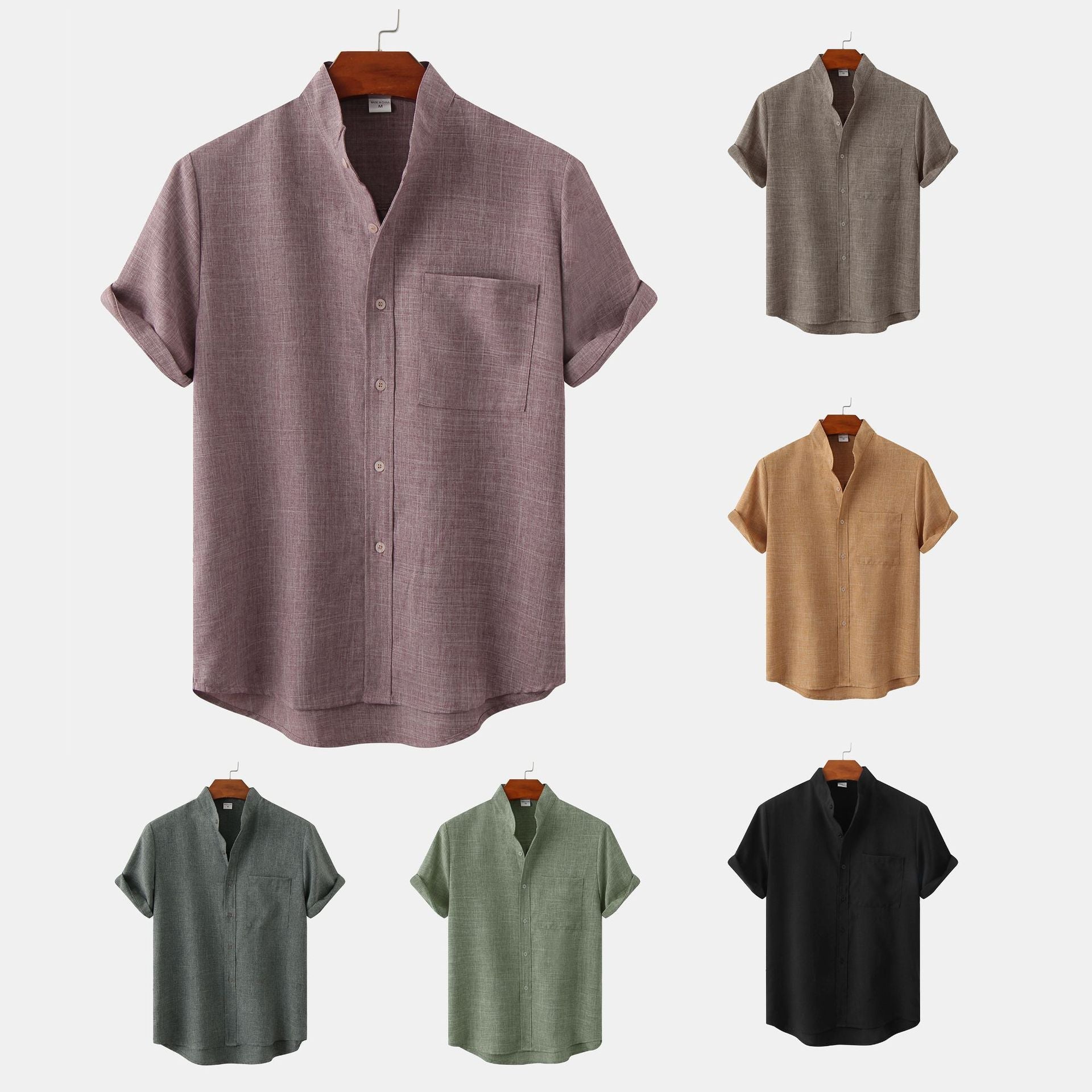 Savrani™ | Glatte Baumwollbluse mit Knöpfen.