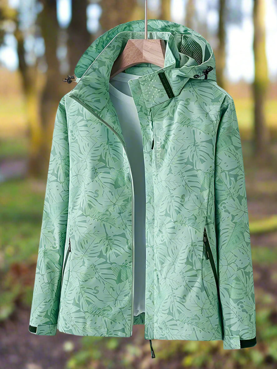 Jenny™ | Windjacke mit Blattdruck