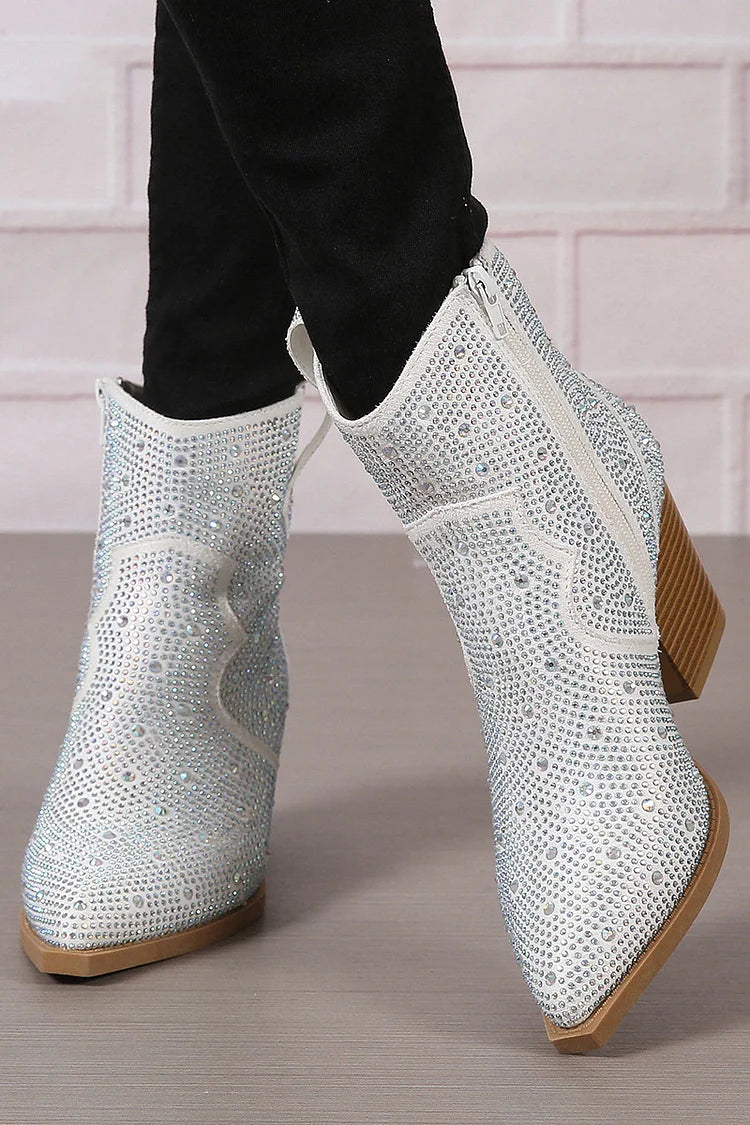 Melas | Elegante Stiefeletten mit Patchwork und Reißverschluss