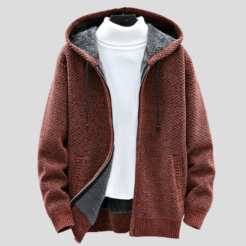 Jostein – Moderne Strick-Hoodie-Jacke