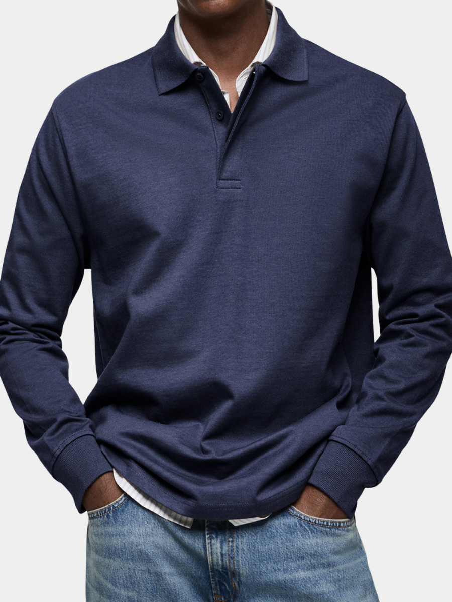 Karven – Elegantes Polohemd mit langen Ärmeln