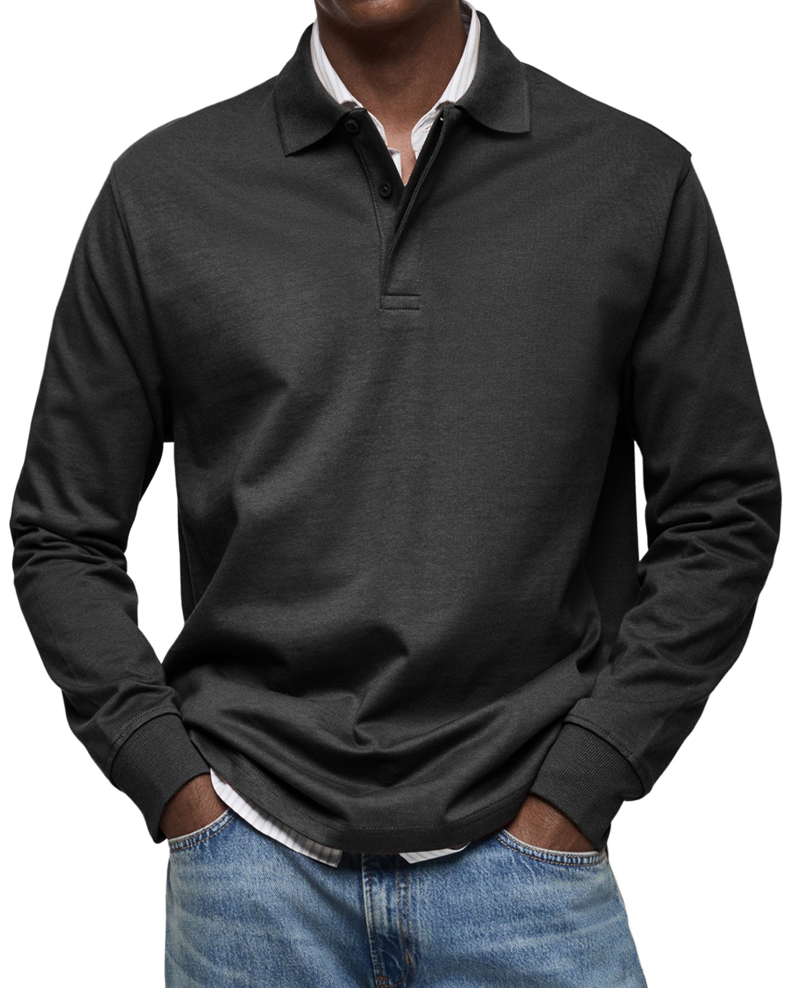 Karven – Elegantes Polohemd mit langen Ärmeln