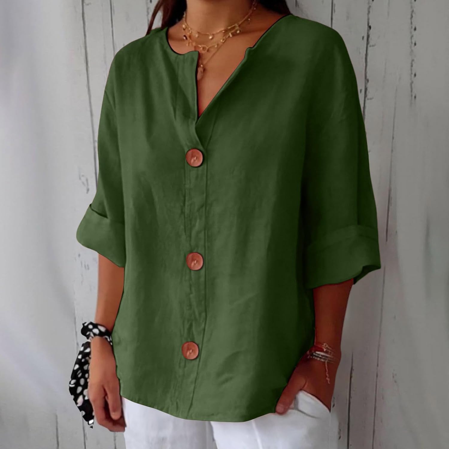 Clara™ | Lockere Leinenbluse