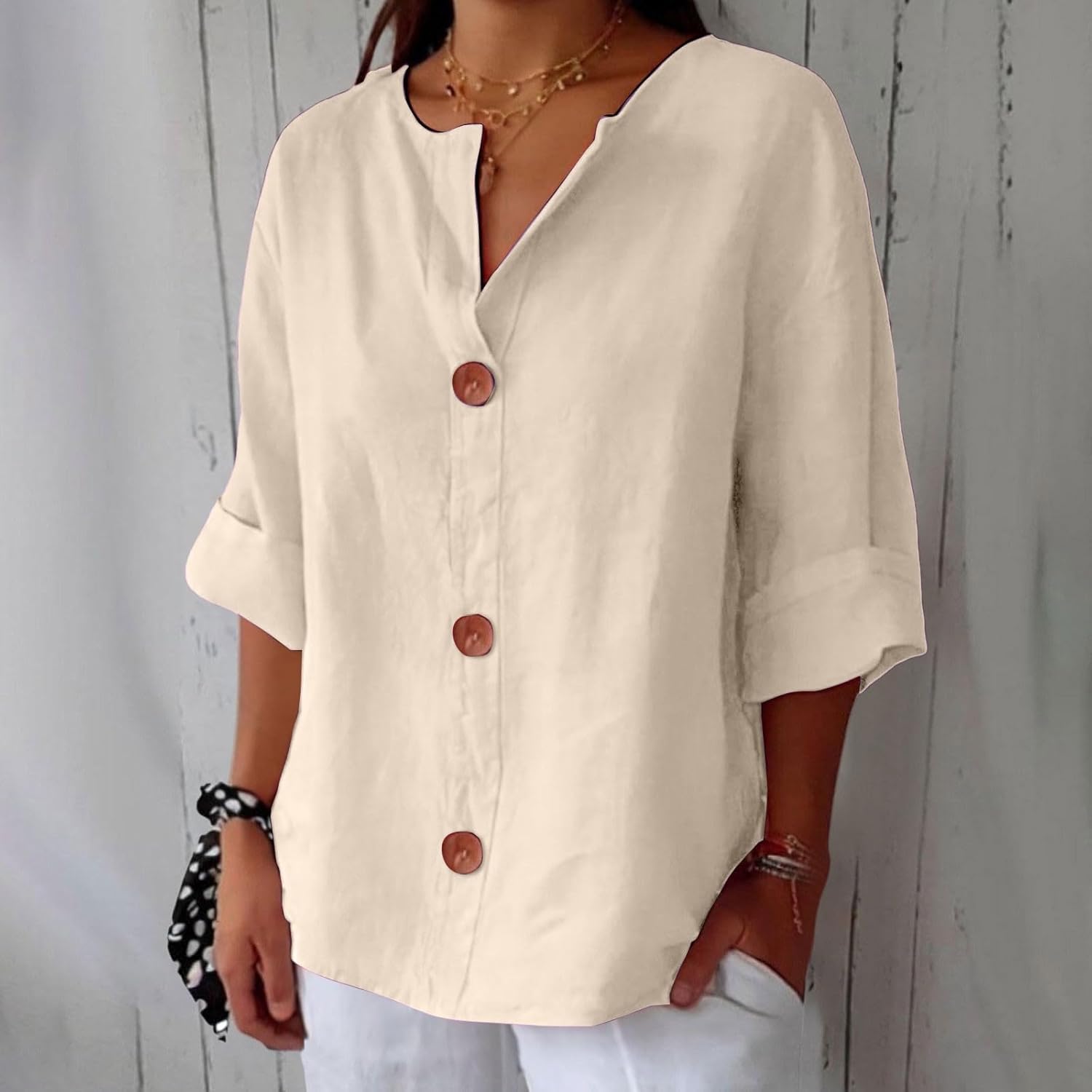 Clara™ | Lockere Leinenbluse