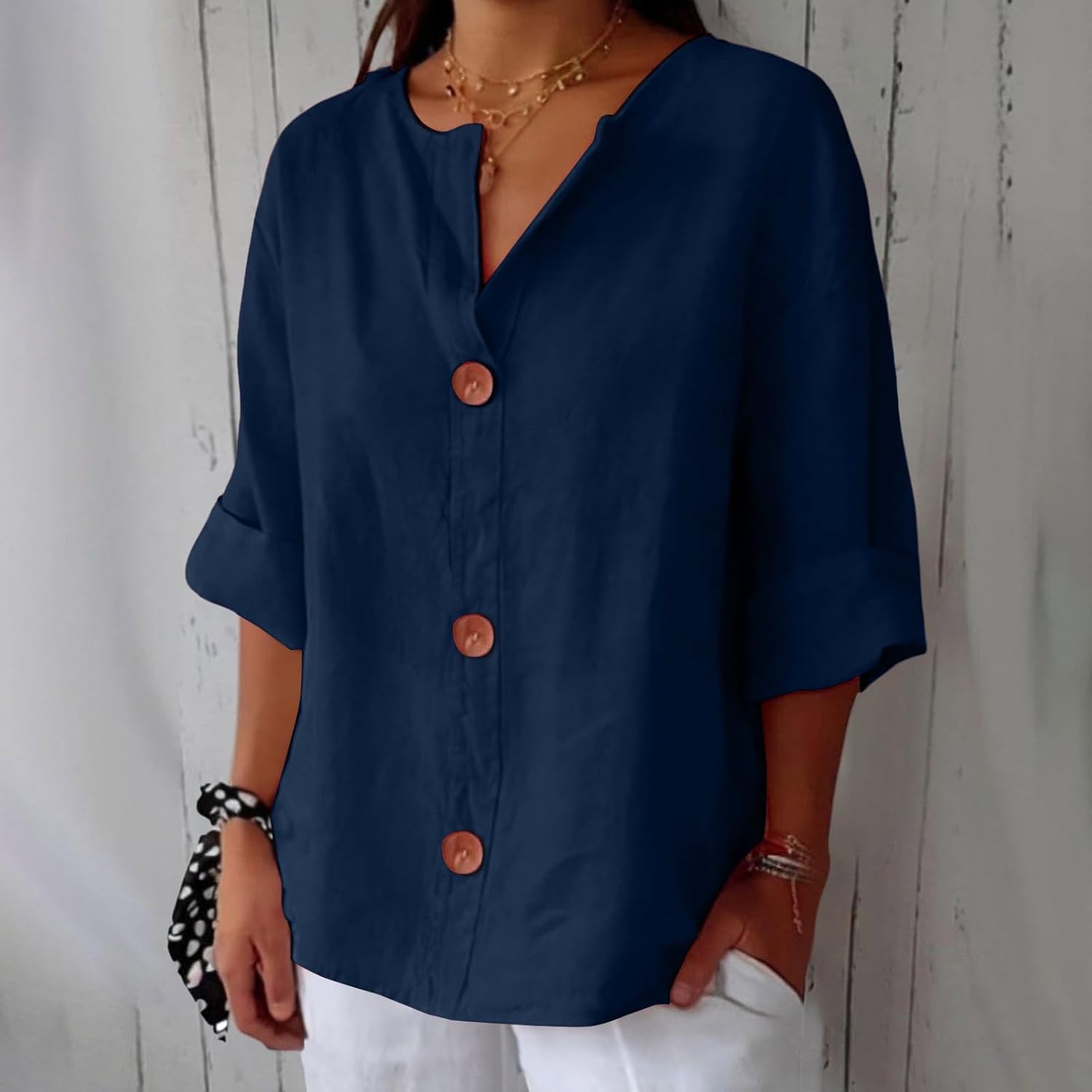 Clara™ | Lockere Leinenbluse