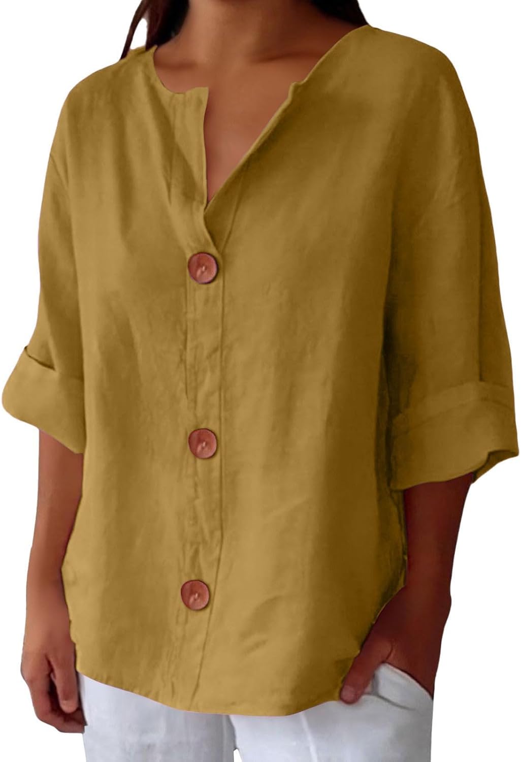 Clara™ | Lockere Leinenbluse