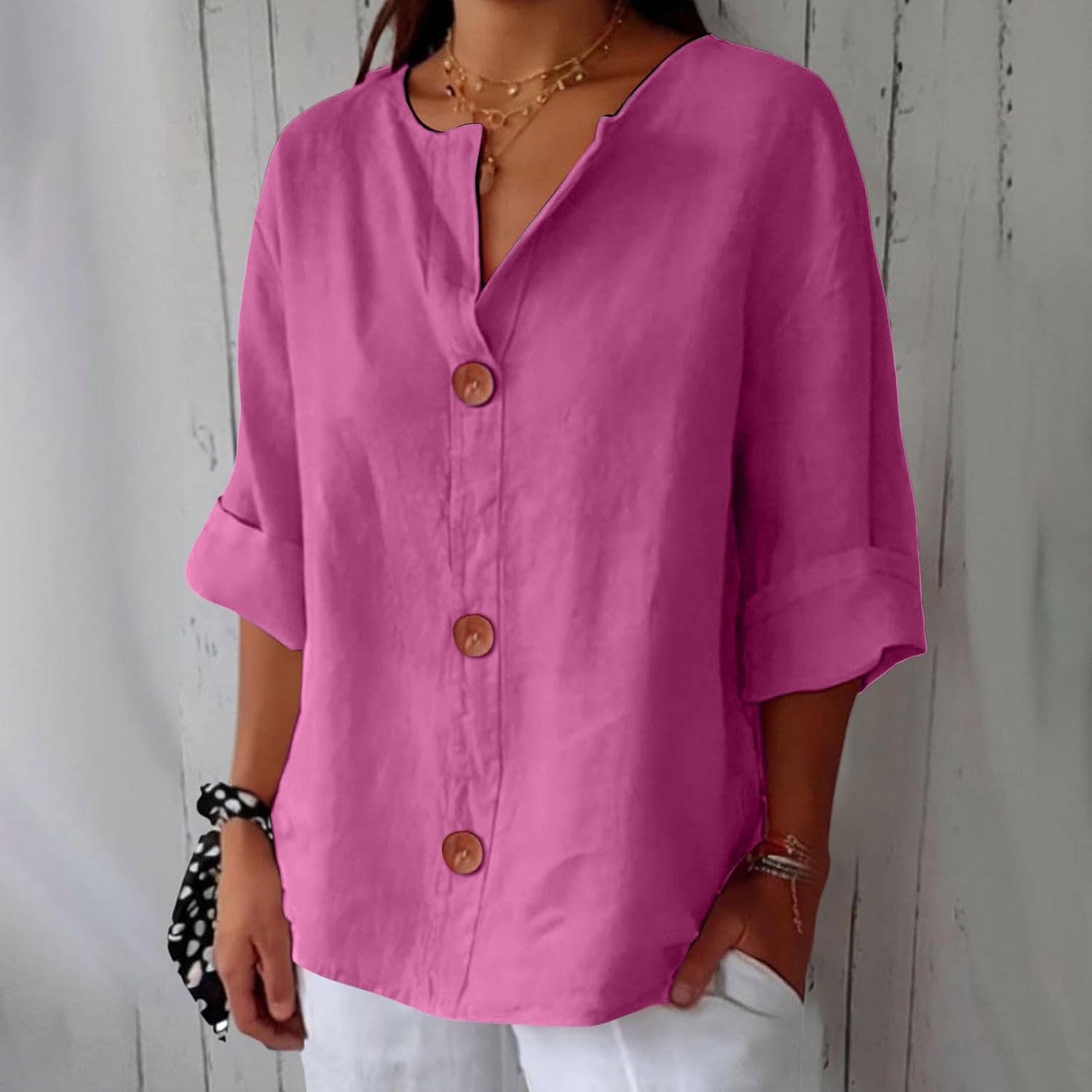 Clara™ | Lockere Leinenbluse