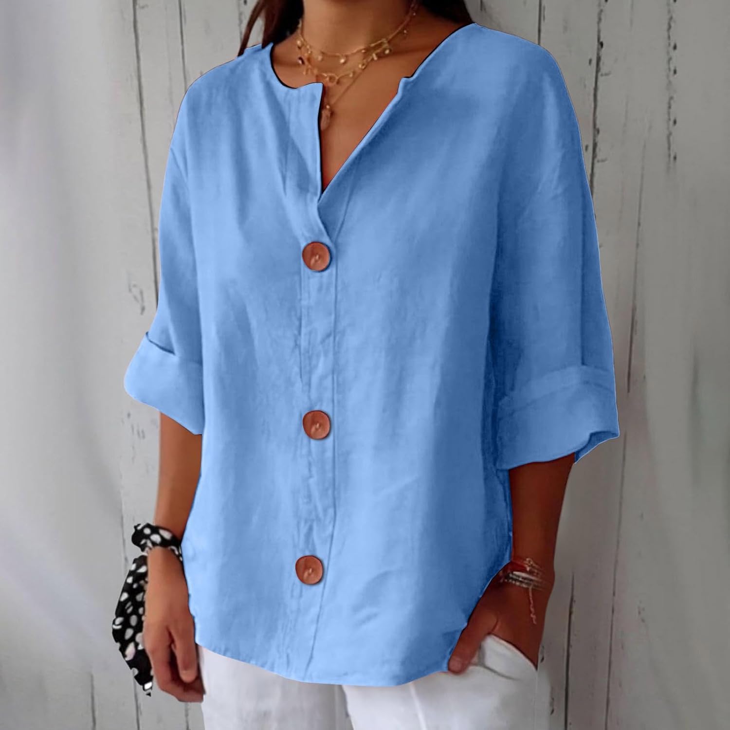 Clara™ | Lockere Leinenbluse
