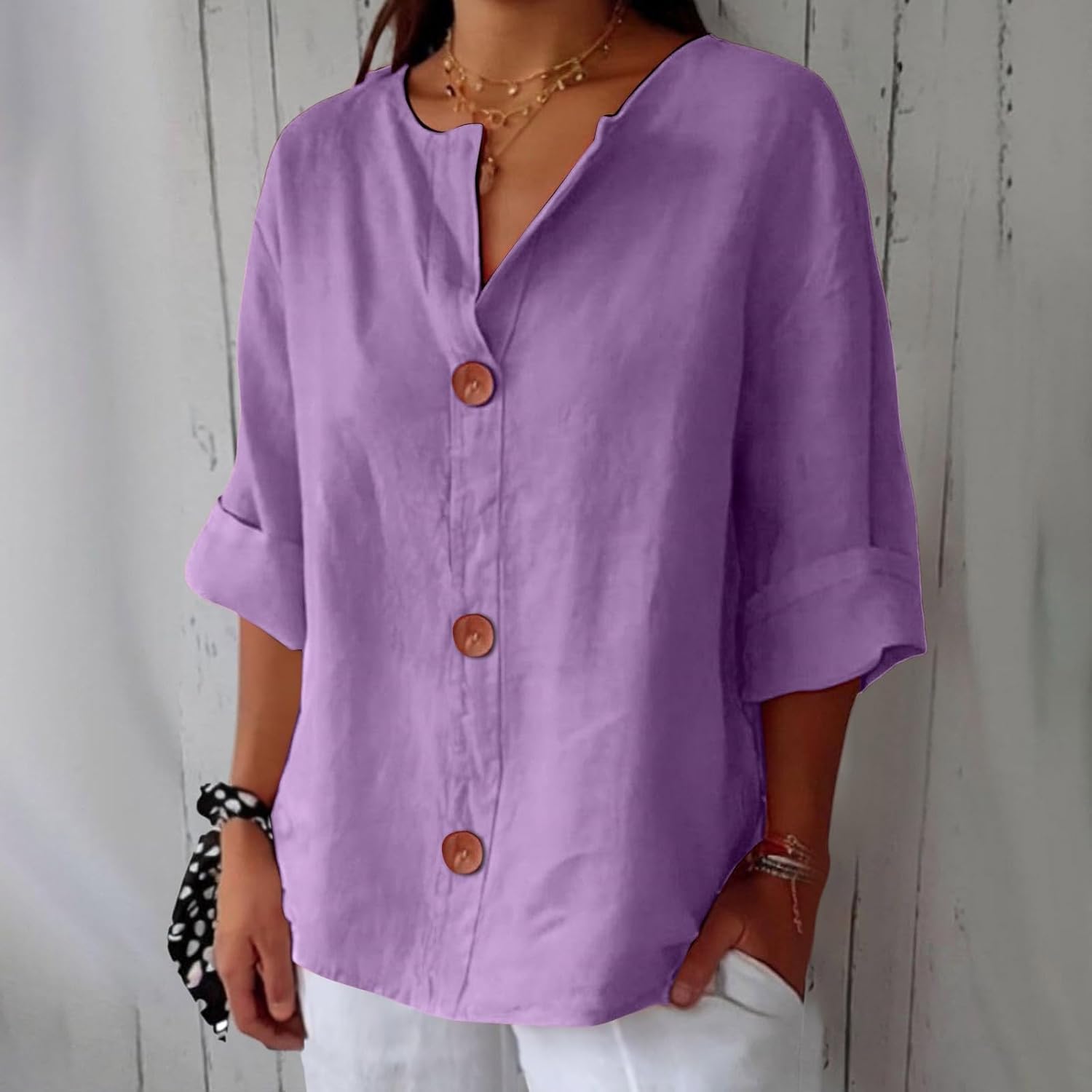 Clara™ | Lockere Leinenbluse