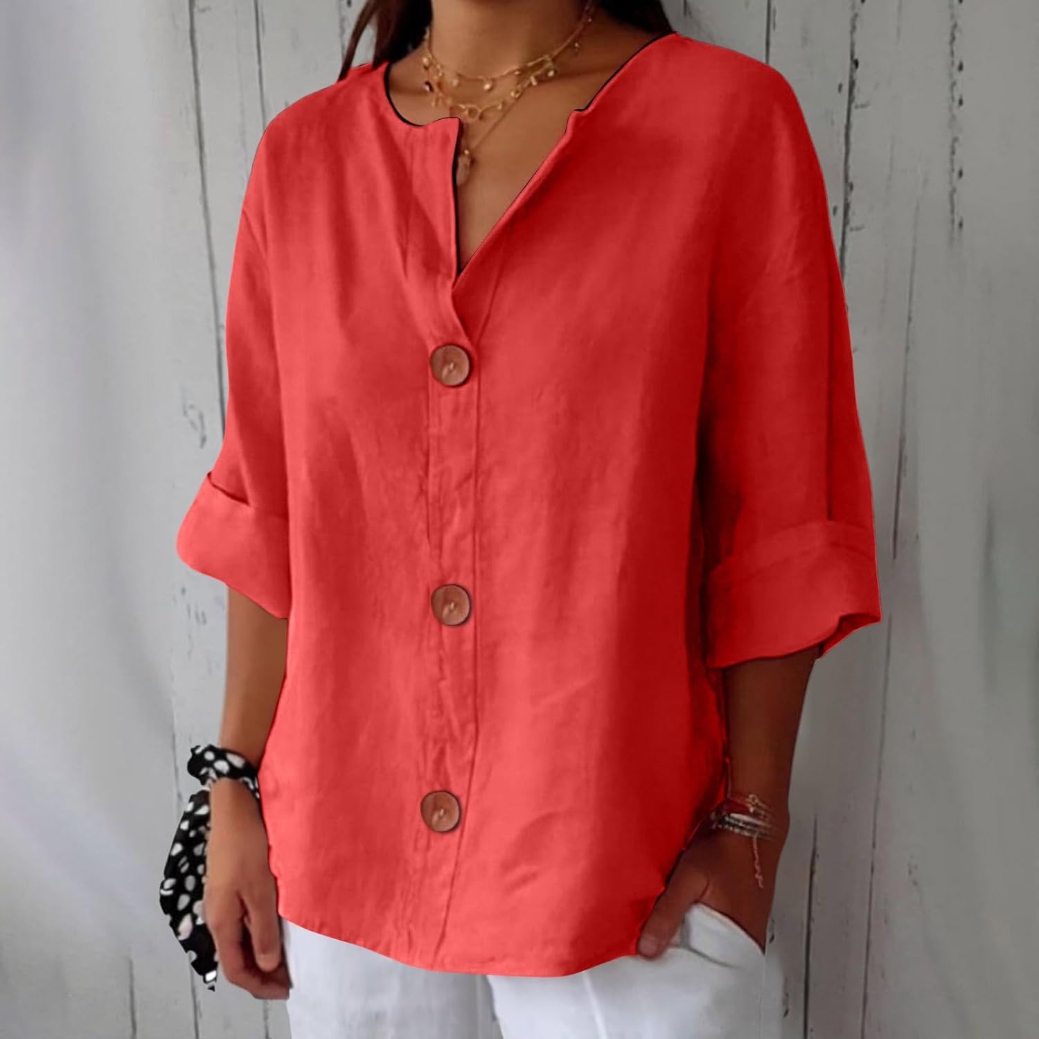 Clara™ | Lockere Leinenbluse