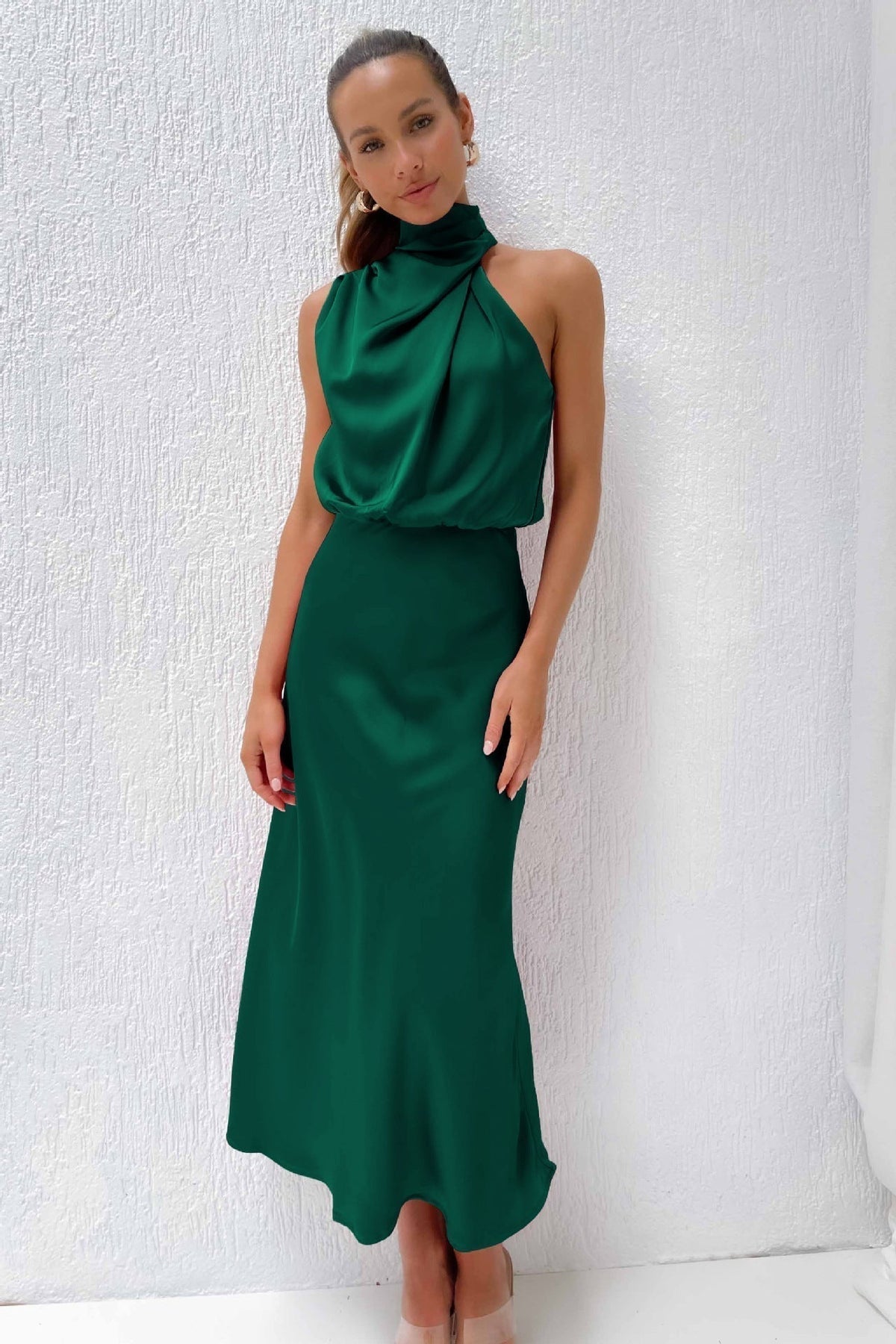 Benthe - Midi-Kleid mit Off-the-Shoulder-Design