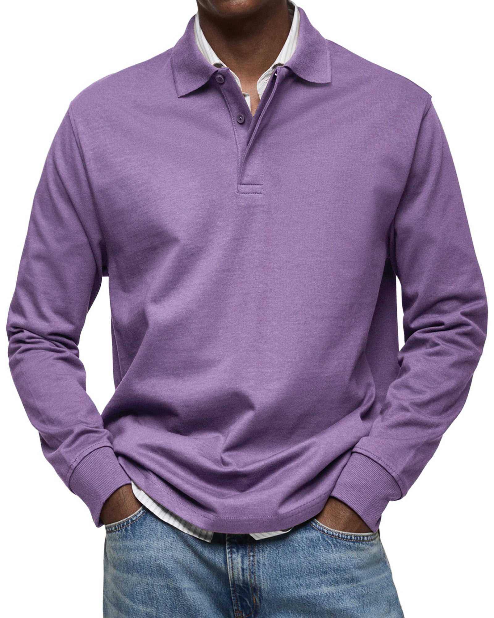 Karven – Elegantes Polohemd mit langen Ärmeln