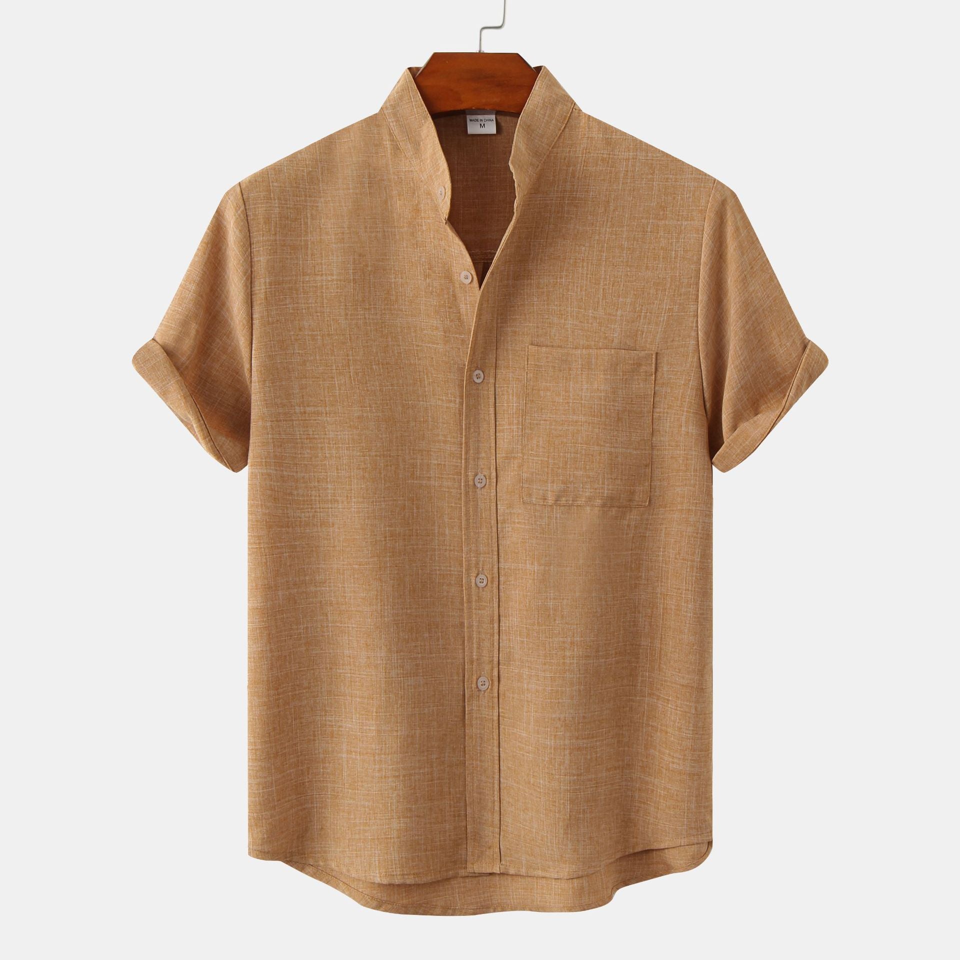 Savrani™ | Glatte Baumwollbluse mit Knöpfen.