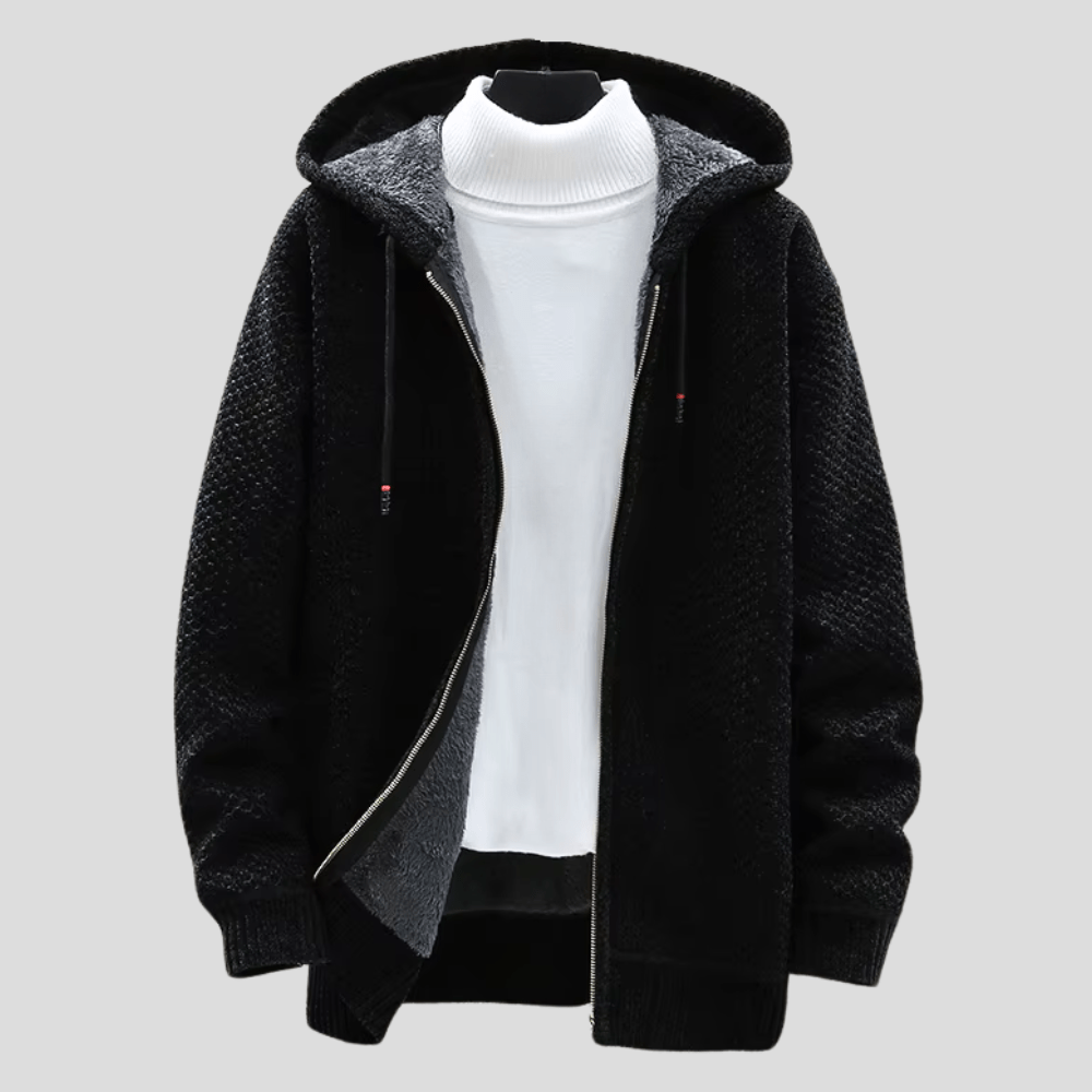 Jostein – Moderne Strick-Hoodie-Jacke