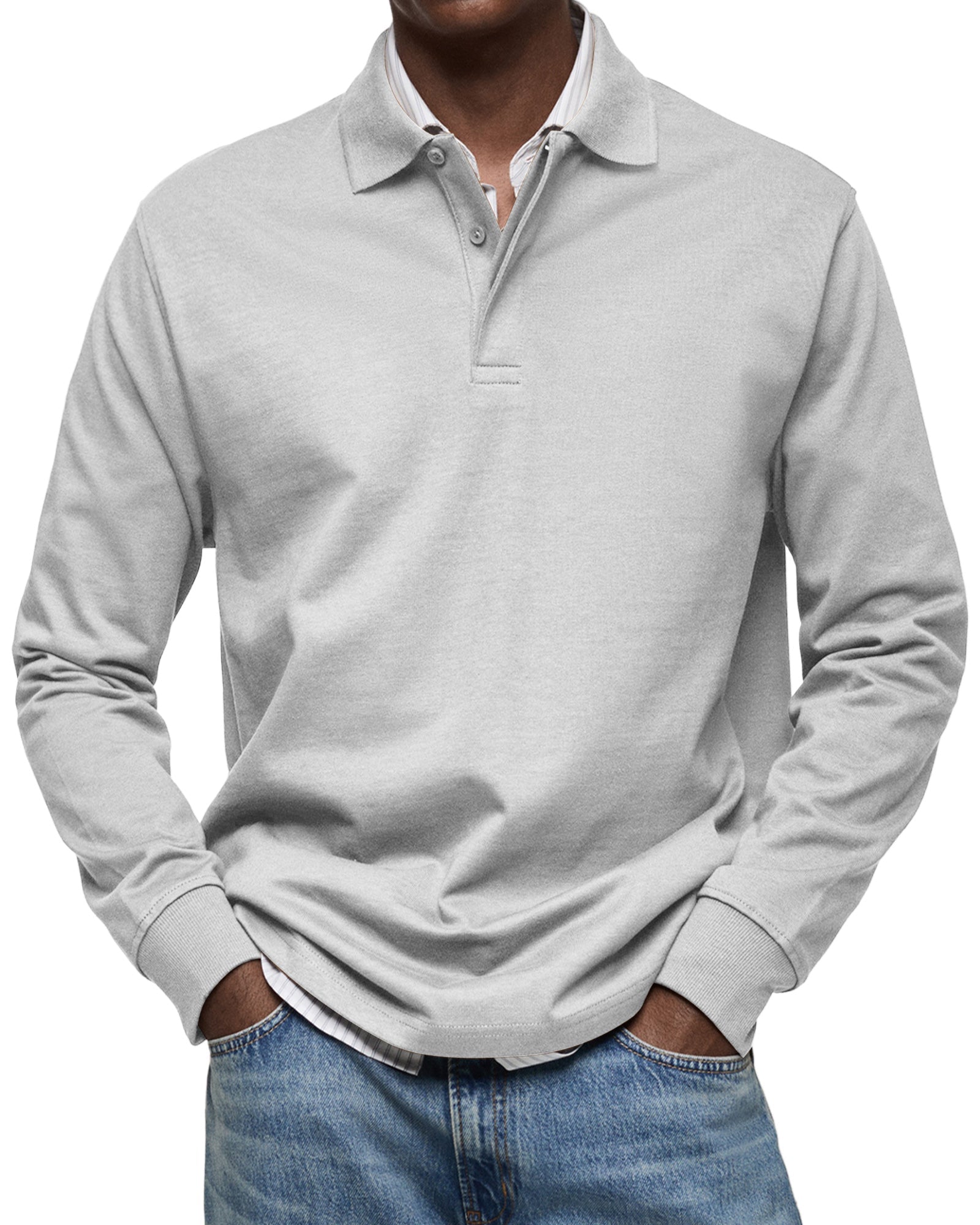 Karven – Elegantes Polohemd mit langen Ärmeln