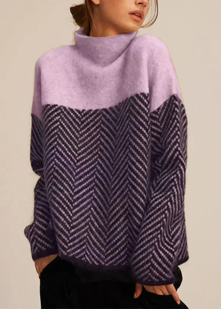 Celvanna – Klassischer Rollkragenpullover aus Baumwolle