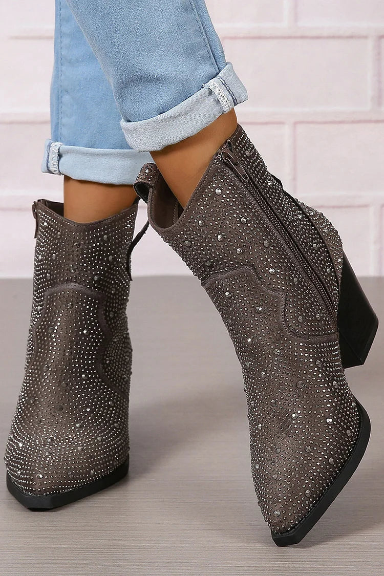 Melas | Elegante Stiefeletten mit Patchwork und Reißverschluss