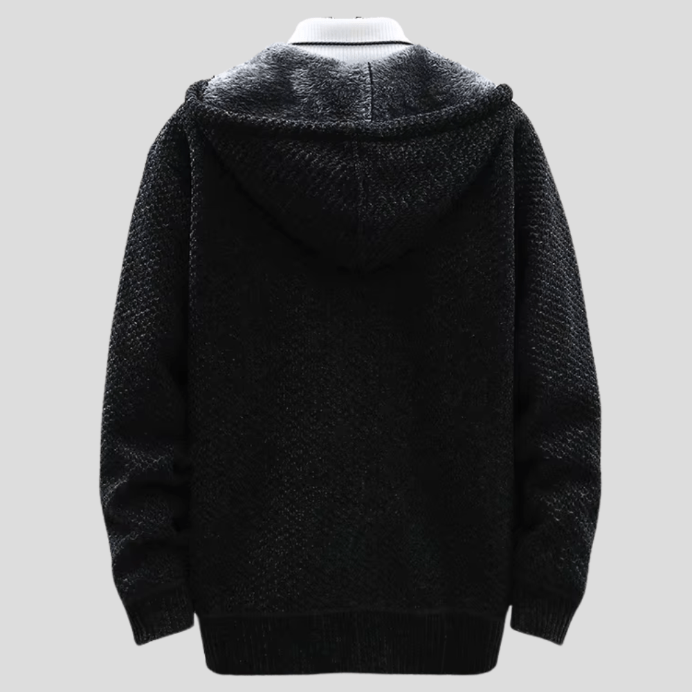 Jostein – Moderne Strick-Hoodie-Jacke