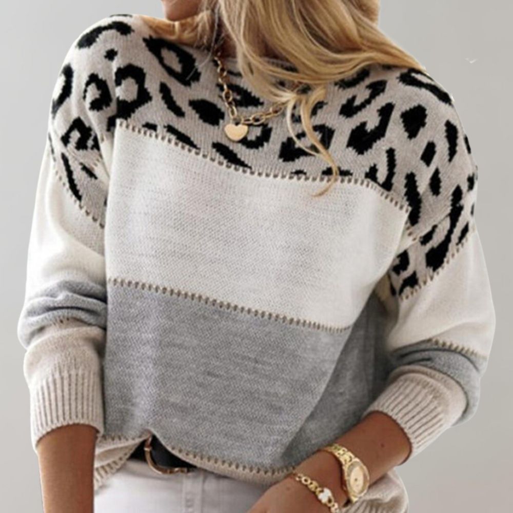 Charlene | Casual Sweater mit Leopardenmuster