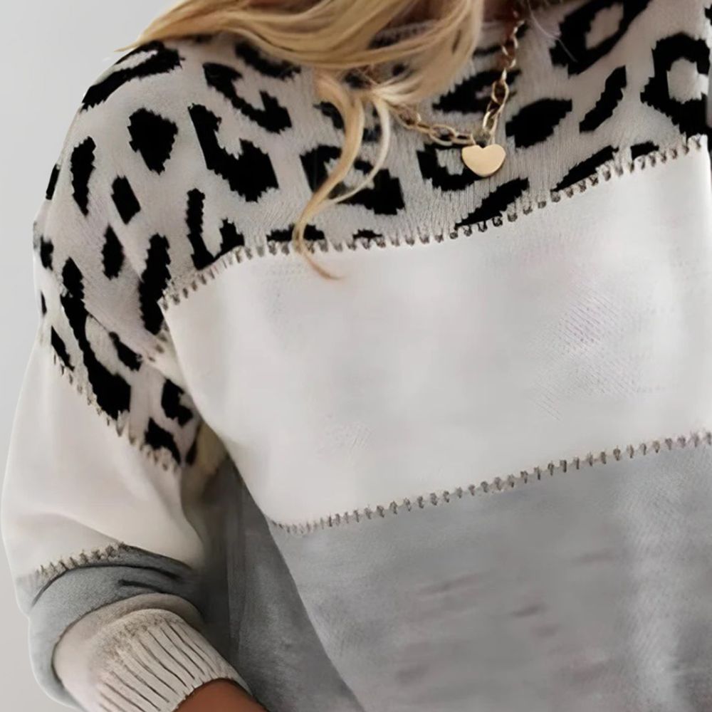 Charlene | Casual Sweater mit Leopardenmuster
